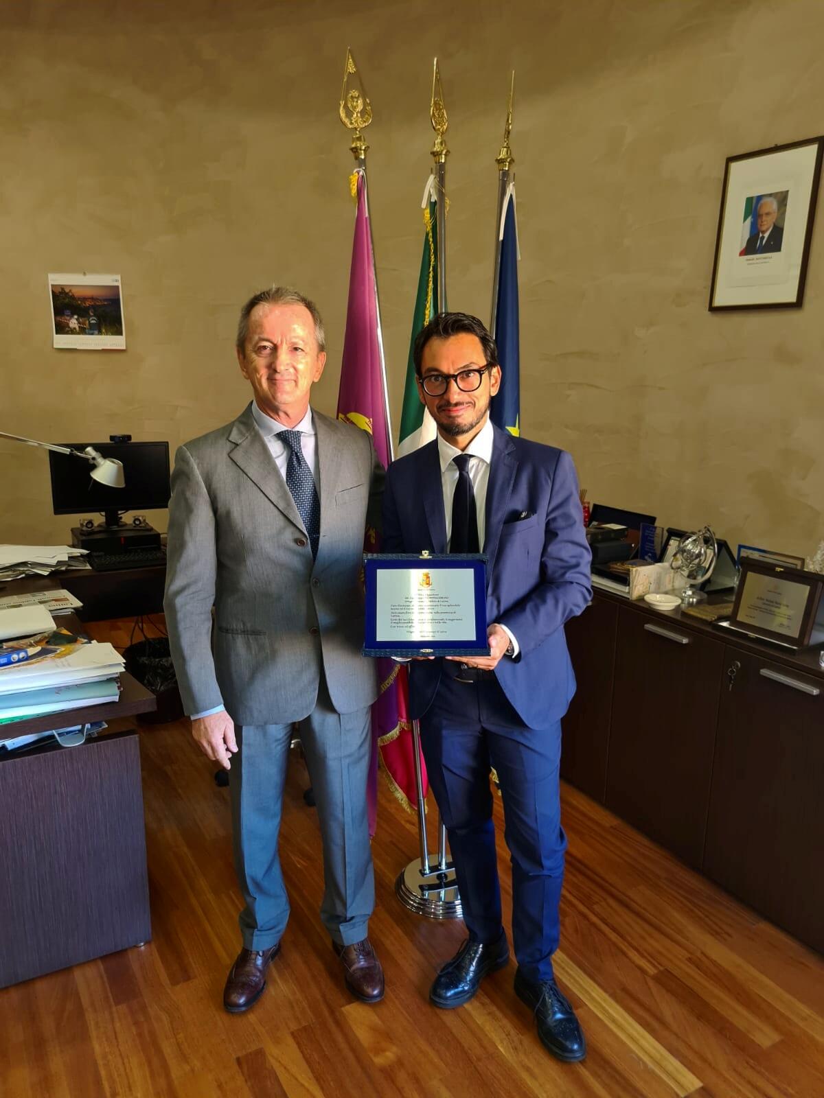 Dopo più di tre anni di servizio, il capo della Squadra Mobile di Latina, Giuseppe Pontecorvo, saluta la città. - 