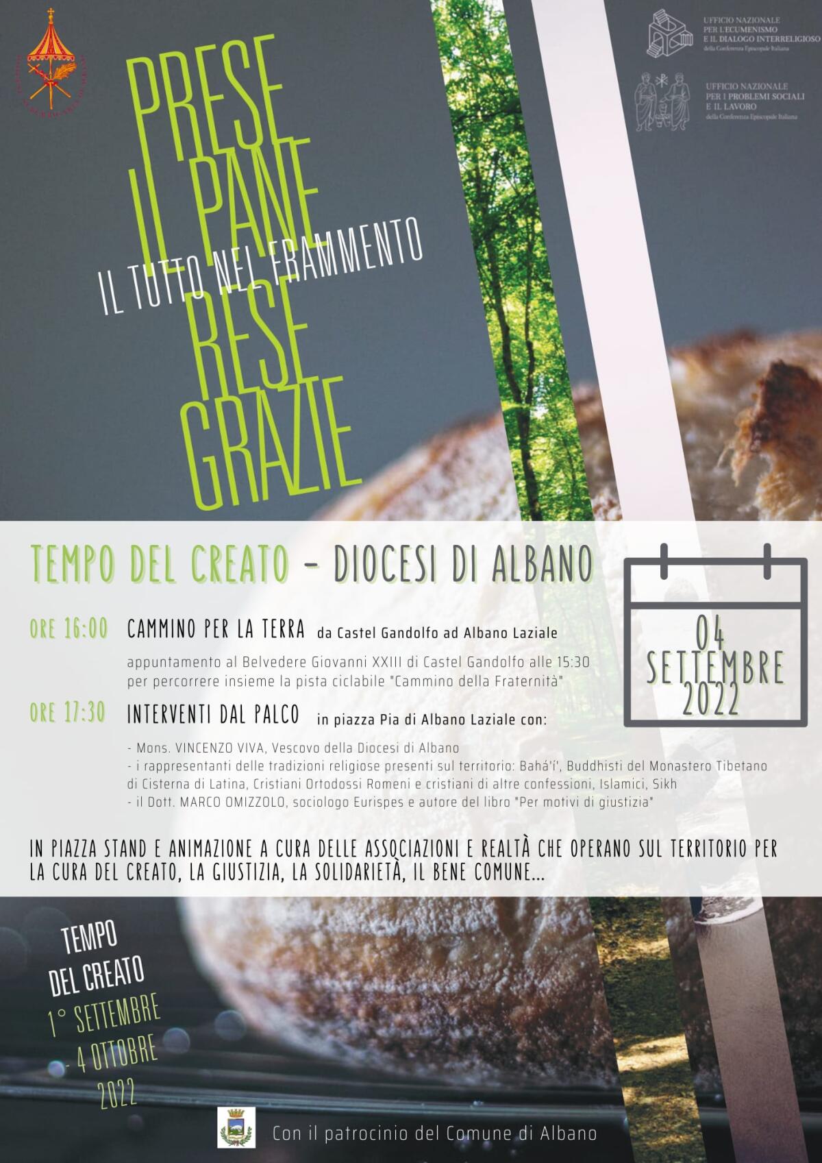 Da Castel Gandolfo ad Albano seguendo il Tempo del Creato. Torna la manifestazione interconfessionale e interreligiosa - 