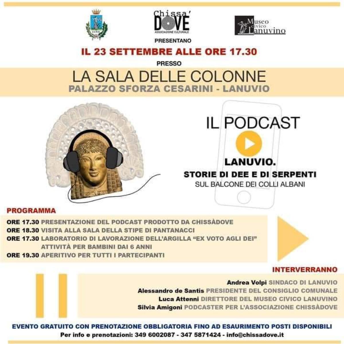 "Idee e serpenti", un podcast dedicato a Lanuvio e al Museo Civico Lanuvino - 