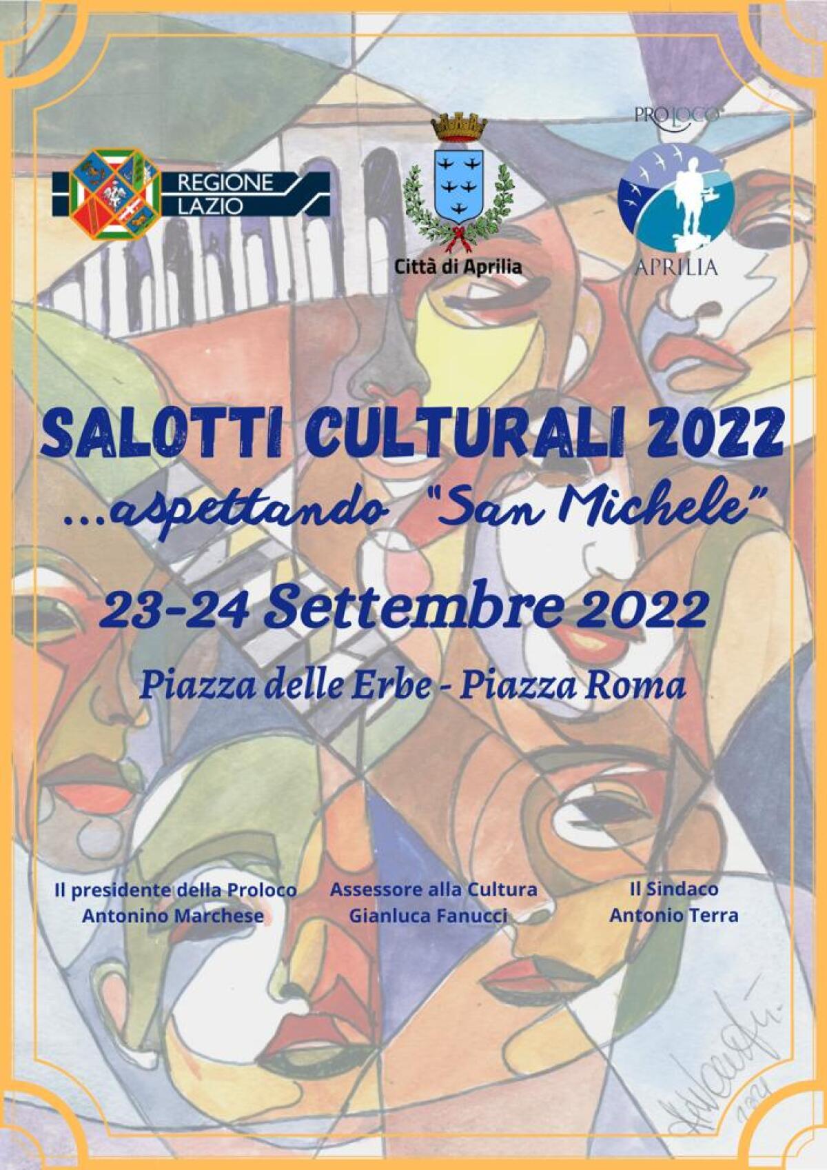 I “Salotti Culturali” in piazza delle Erbe, ad Aprilia, venerdì 23 e sabato 24 Settembre, anticipano la festa di San Michele. - 