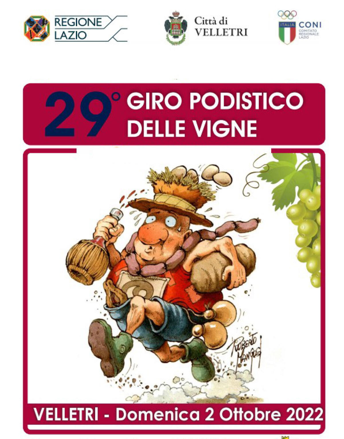 Velletri - Domenica 2 ottobre torna il Giro Podistico delle Vigne - 