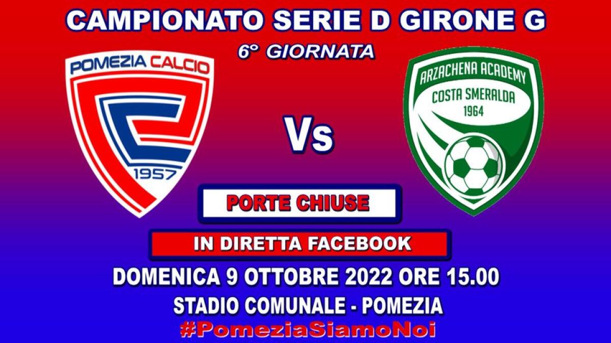 Il Pomezia Calcio attende l'Arzachena - 