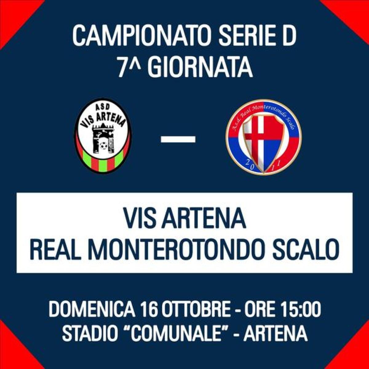 Allo stadio o in diretta Facebook: doppia possibilità per seguire la sfida tra la Vis Artena e il Real Monterotondo Scalo - 