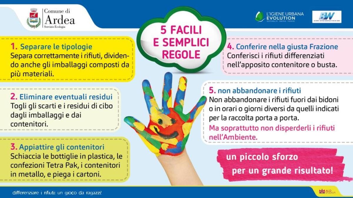Raccolta differenziata ad Ardea: la campagna di sensibilizzazione del Comune parte dalle scuole. - 
