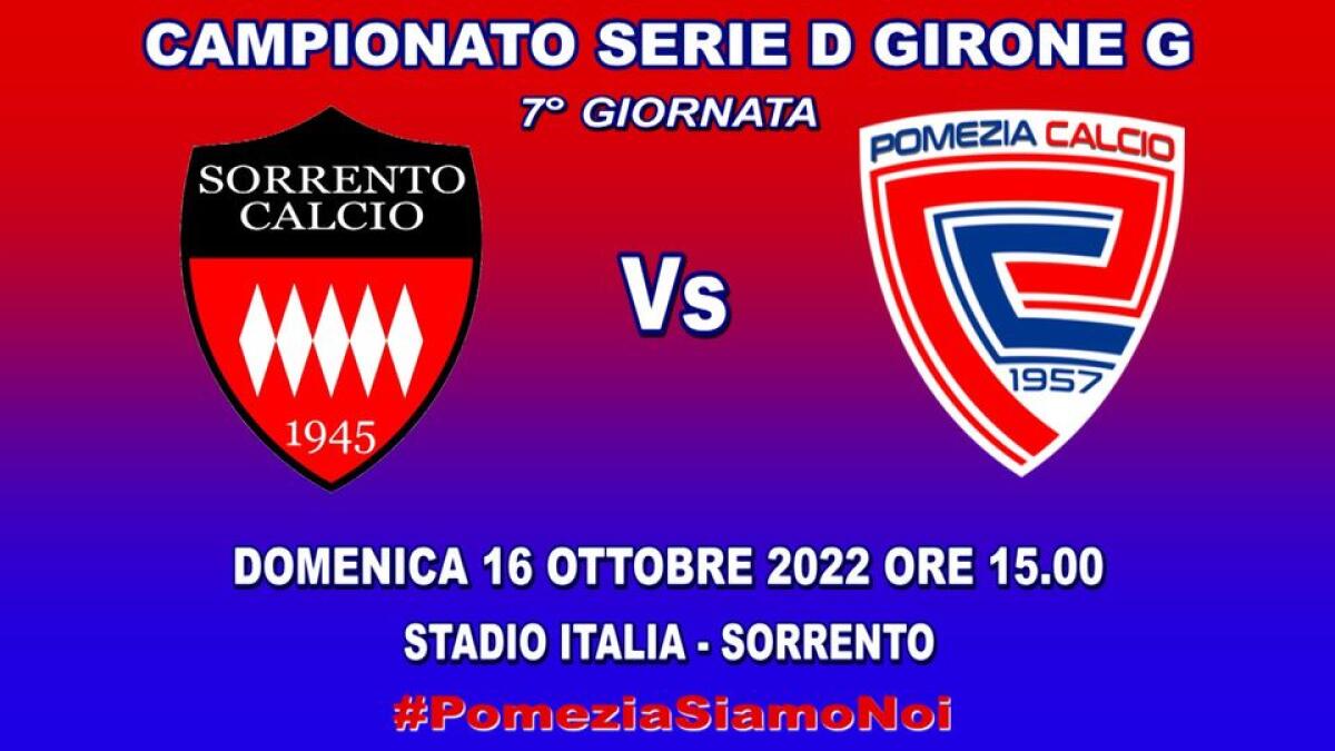 Calcio - Il Pomezia Calcio 1957 in trasferta a Sorrento - 