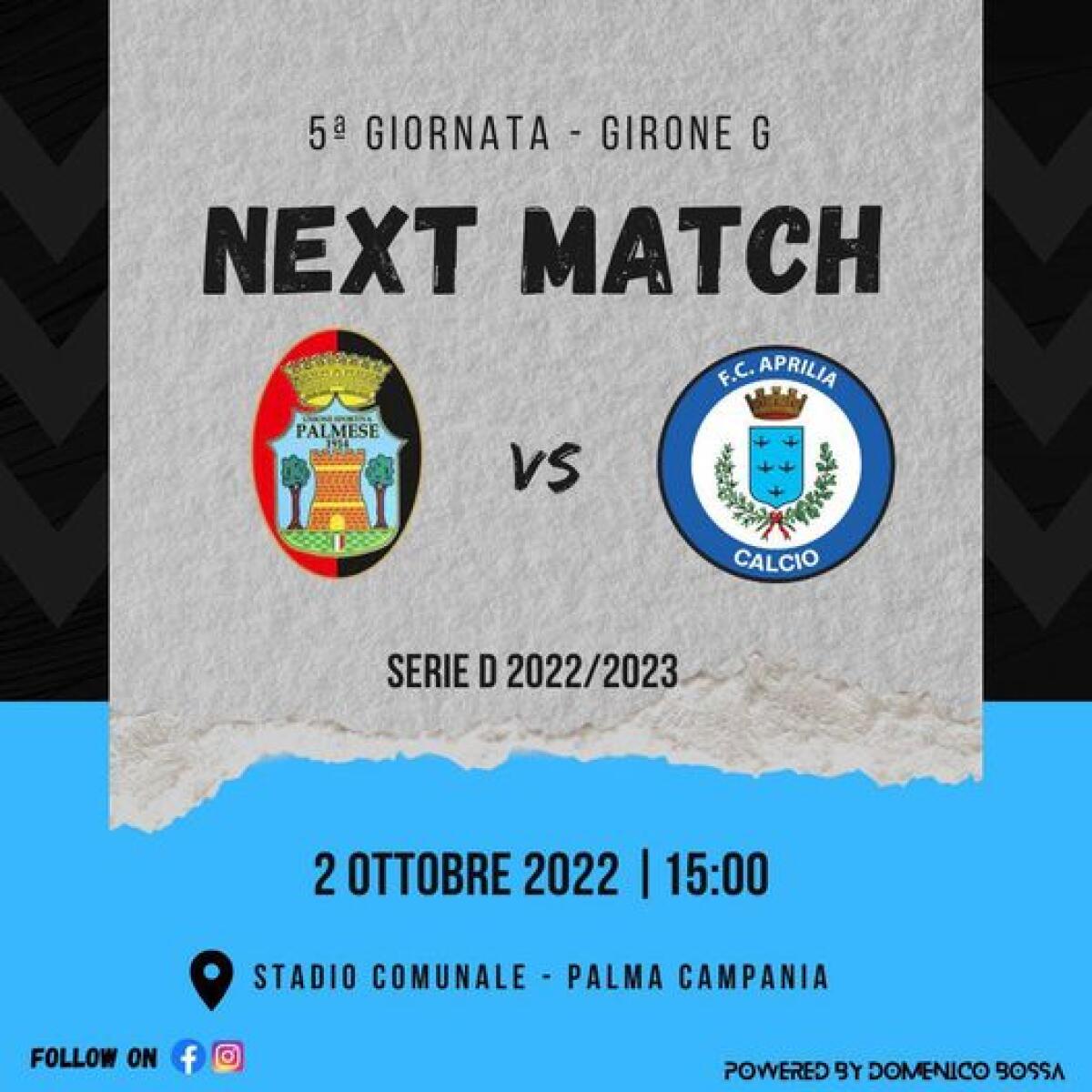 CALCIO - SERIE D – Trasferta per l’Aprilia Calcio sul campo della Palmese - 