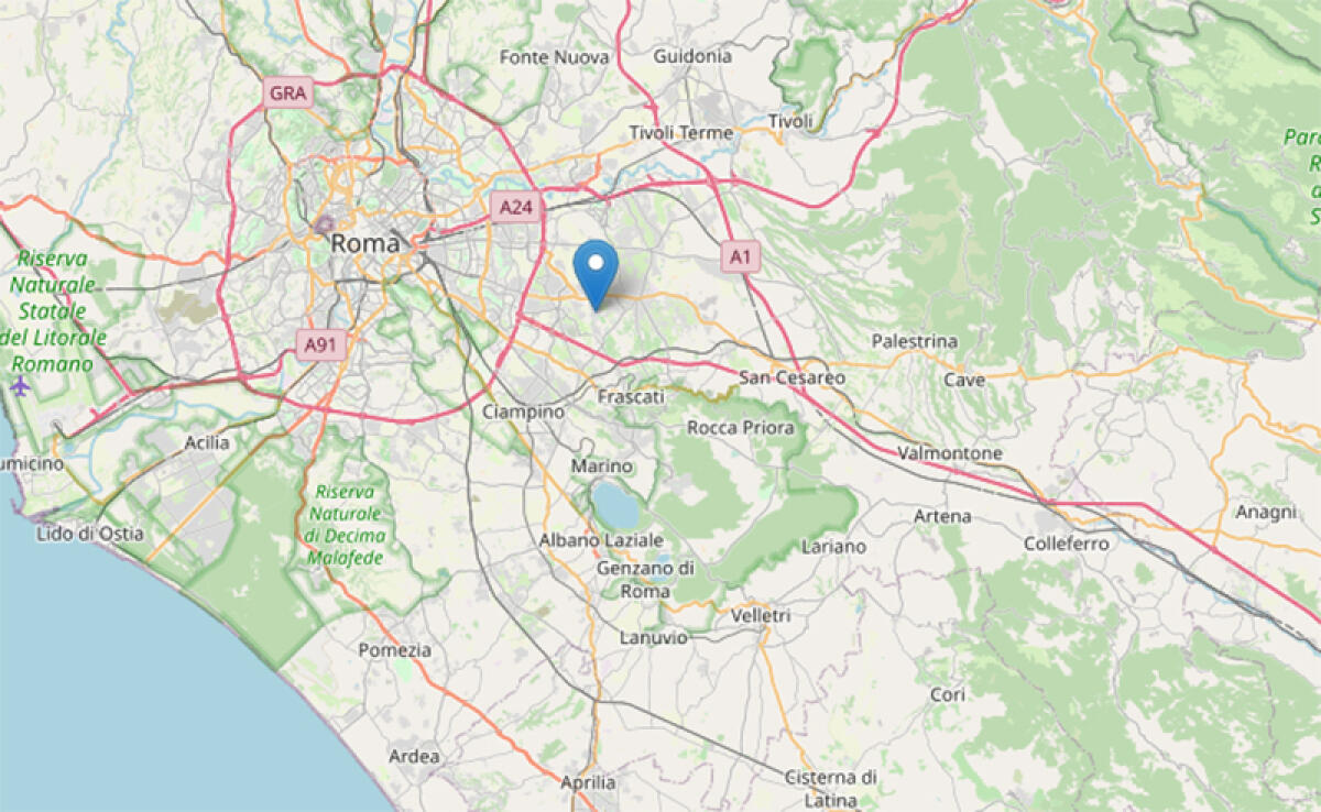 Tre piccole scosse di terremoto nella tarda serata di ieri ai Castelli Romani, avvertite anche nelle città limitrofe. - 