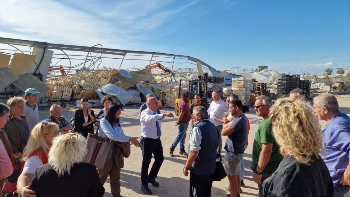 Sopralluogo dei rappresentanti della Lega nelle aziende di Terracina, San Felice Circeo e Sabaudia colpite dal maltempo. - 