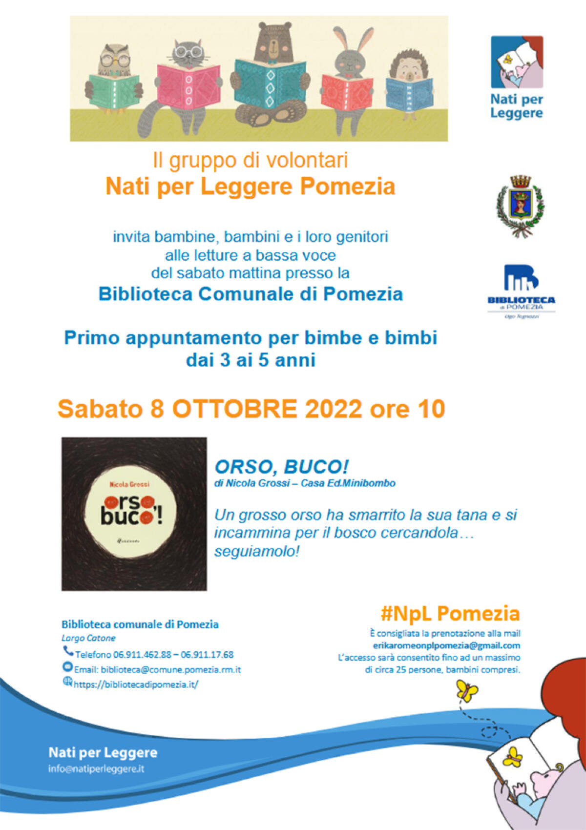 Pomezia - Si parte con Nati per leggere. Primo appuntamento sabato 8 ottobre alle 10 - 
