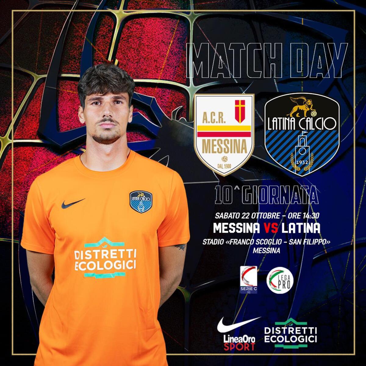 Trasferta siciliana per il Latina Calcio 1932 atteso sul campo del Messina - 