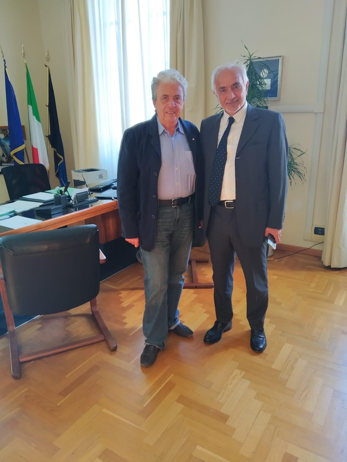 Latina - Il Commissario Valente incontra il vescovo Crociata e il Prorettore Bonifazi - 