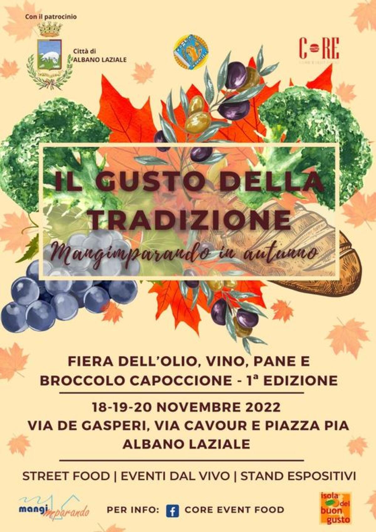 Con MangImparando va in scena ad Albano la  fiera dell'olio, del vino, del pane e del broccolo capoccione - 