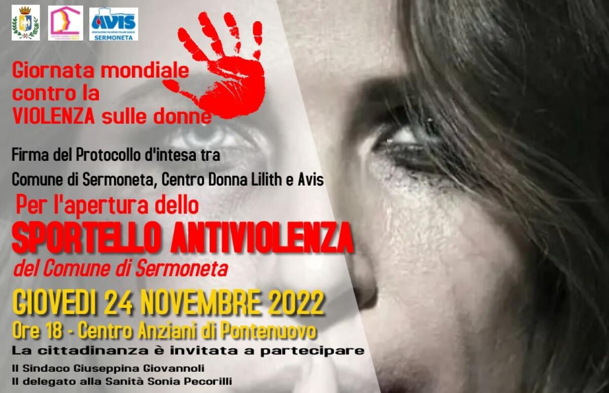 Sermoneta Scalo - Apre lo sportello antiviolenza, sarà gestito dal  Centro Donna Lilith - 