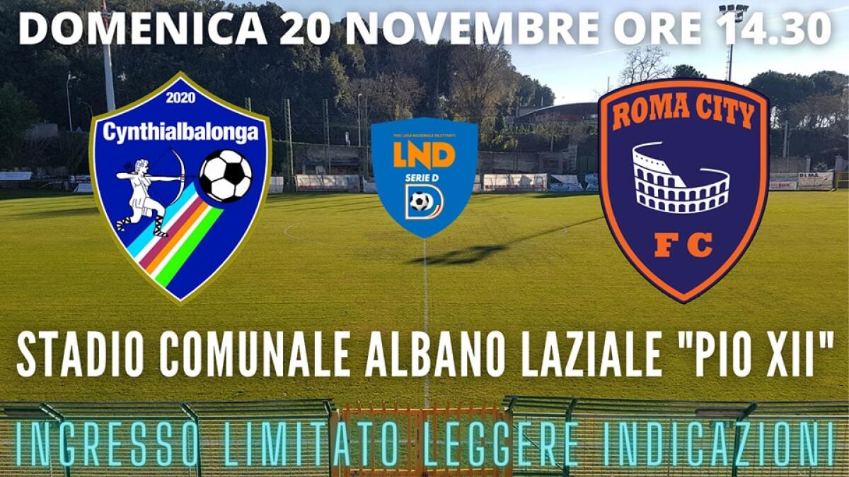 SERIE D - GIRONE F Sfida casalinga per la Cynthialbalonga - 