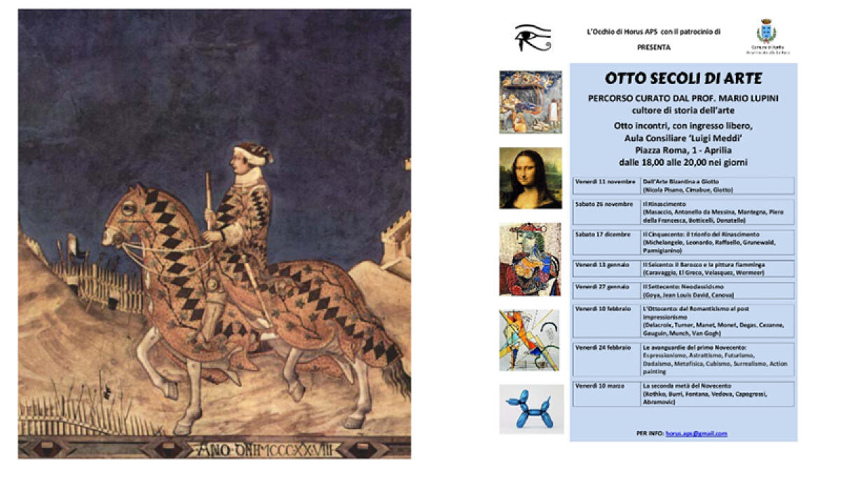 Nuovo incontro ad Aprilia del ciclo “Otto secoli di Arte”. - 