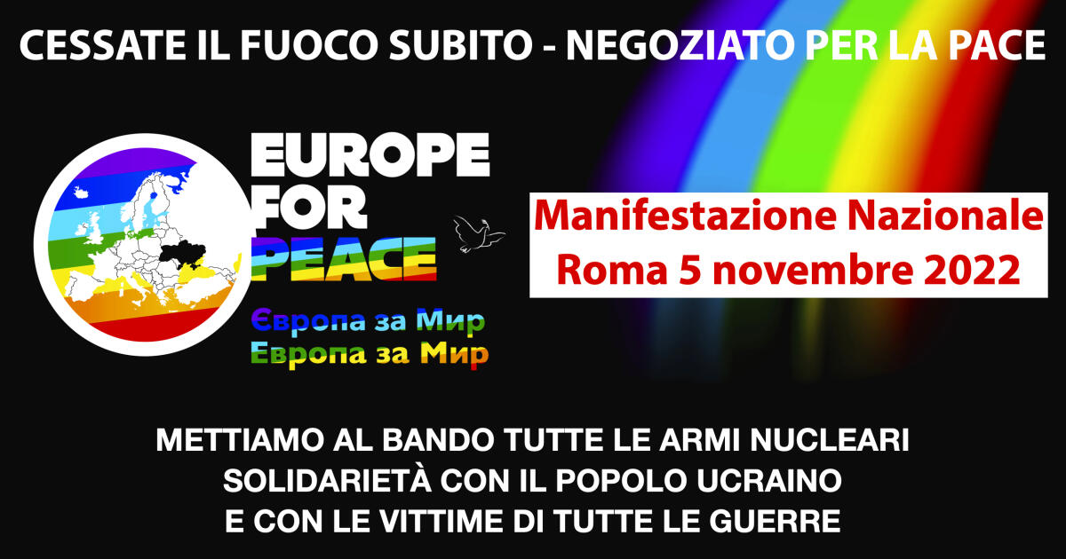 “Europe for Peace”: anche  Rifondazione Comunista Aprilia alla manifestazione di questo sabato a Roma. - 