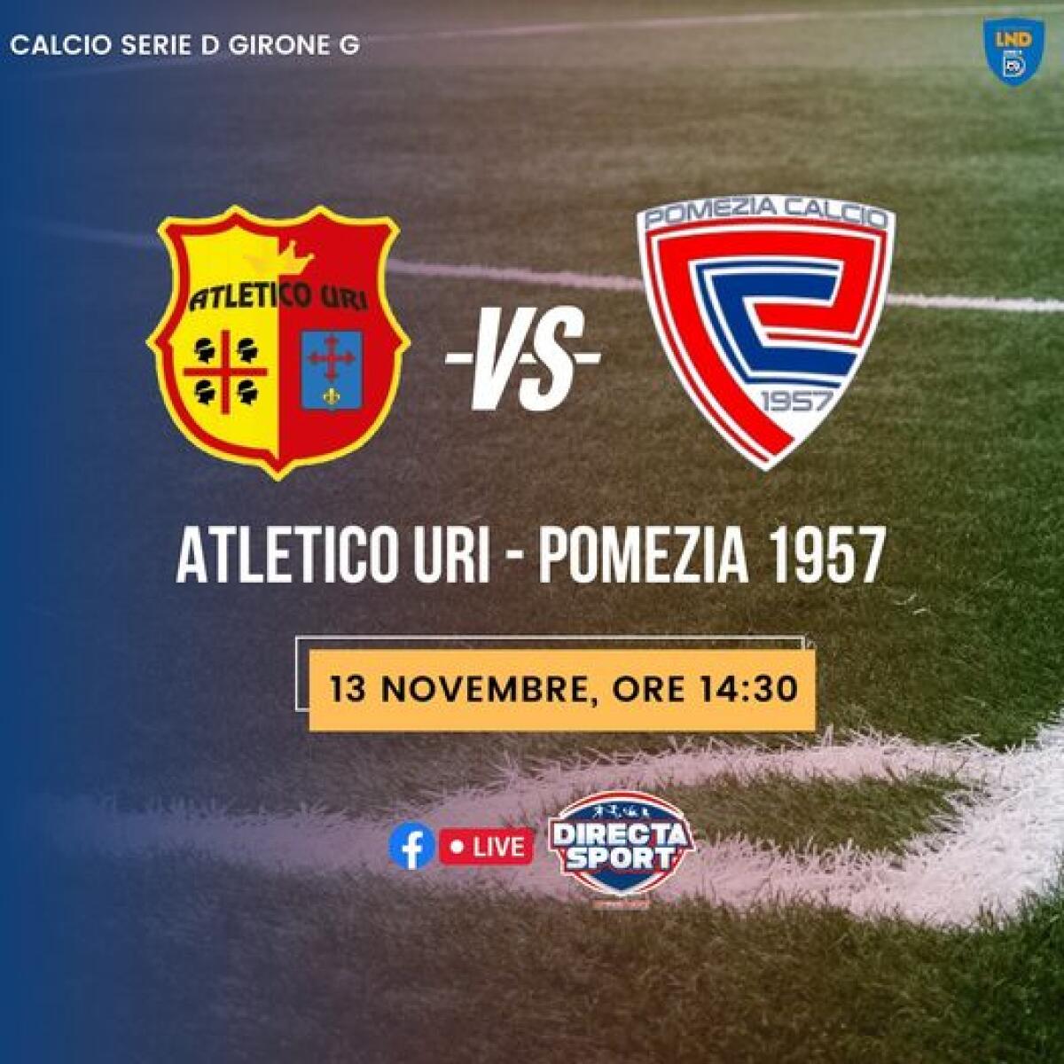 Serie D - Trasferta sarda per il Pomezia Calcio 1957 impegnato  con l’Atletico Uri - 
