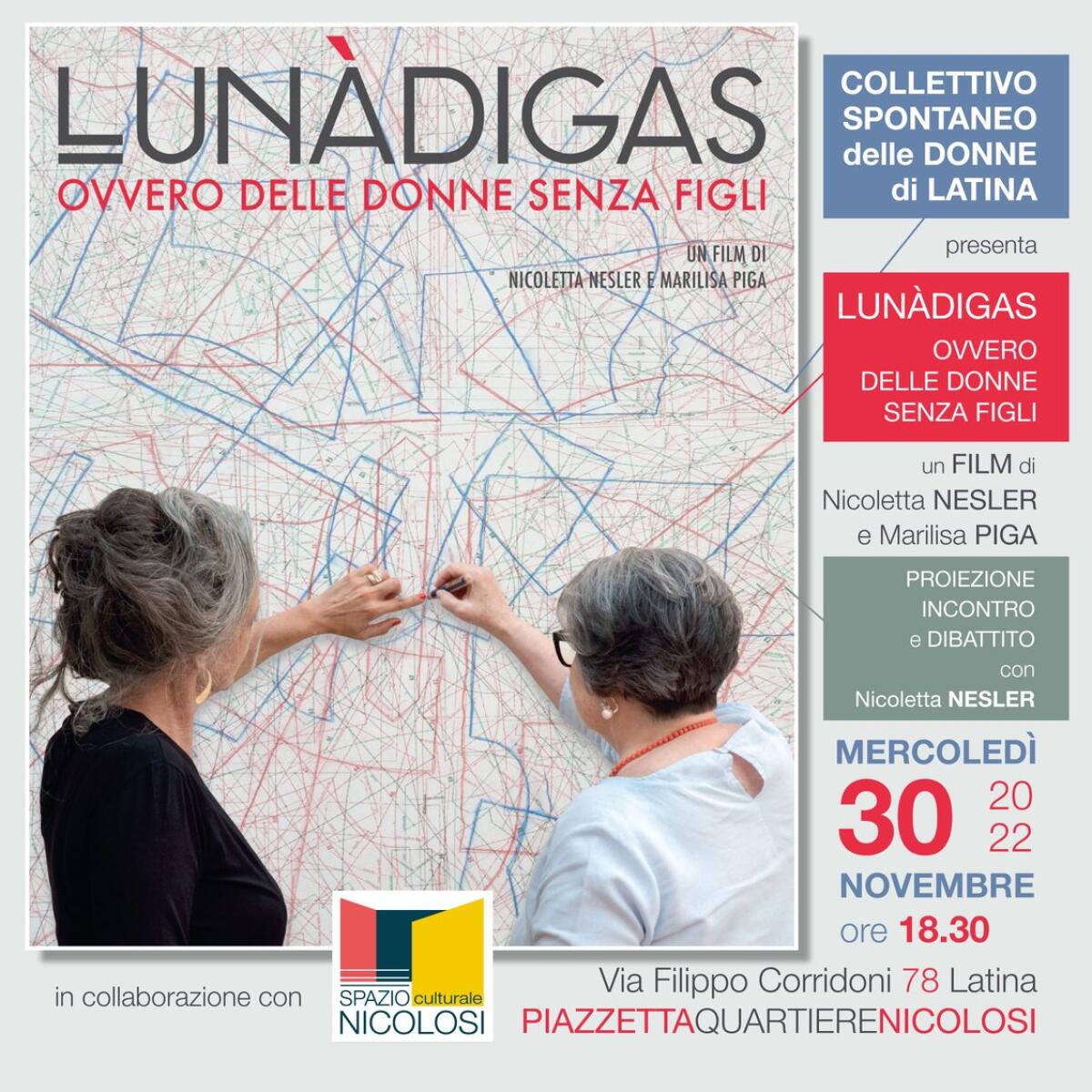 A Latina la proiezione del film “Lunàdigas - ovvero delle donne senza figli”. - 