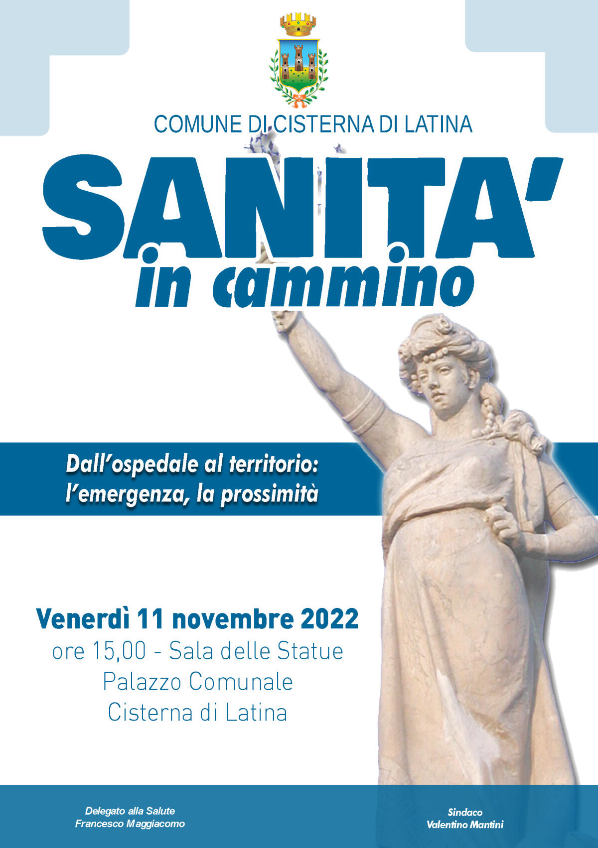 “Sanità in cammino. Dall’ospedale al territorio: l’emergenza, la prossimità”: questo venerdì un convegno a Cisterna. - 