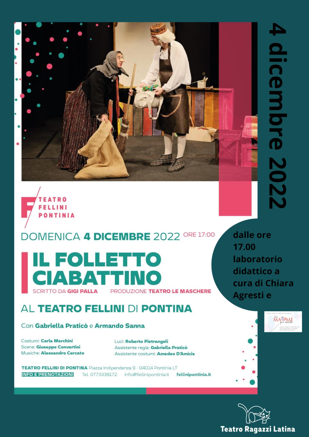 Pontinia - Iniziano le "Domeniche in famiglia" al Teatro Fellini - 