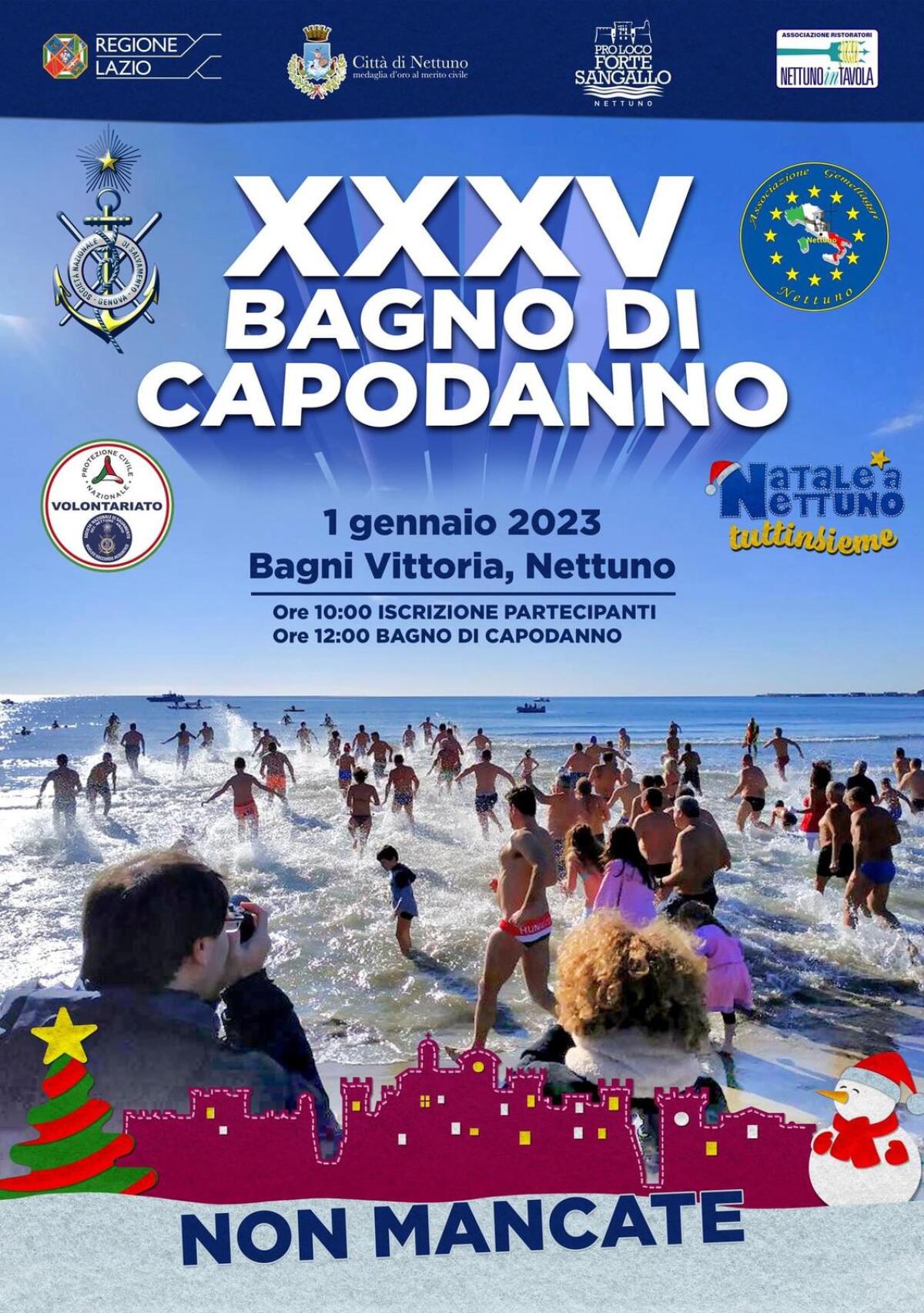 Nettuno: tutto pronto per il Bagno di Capodanno - 
