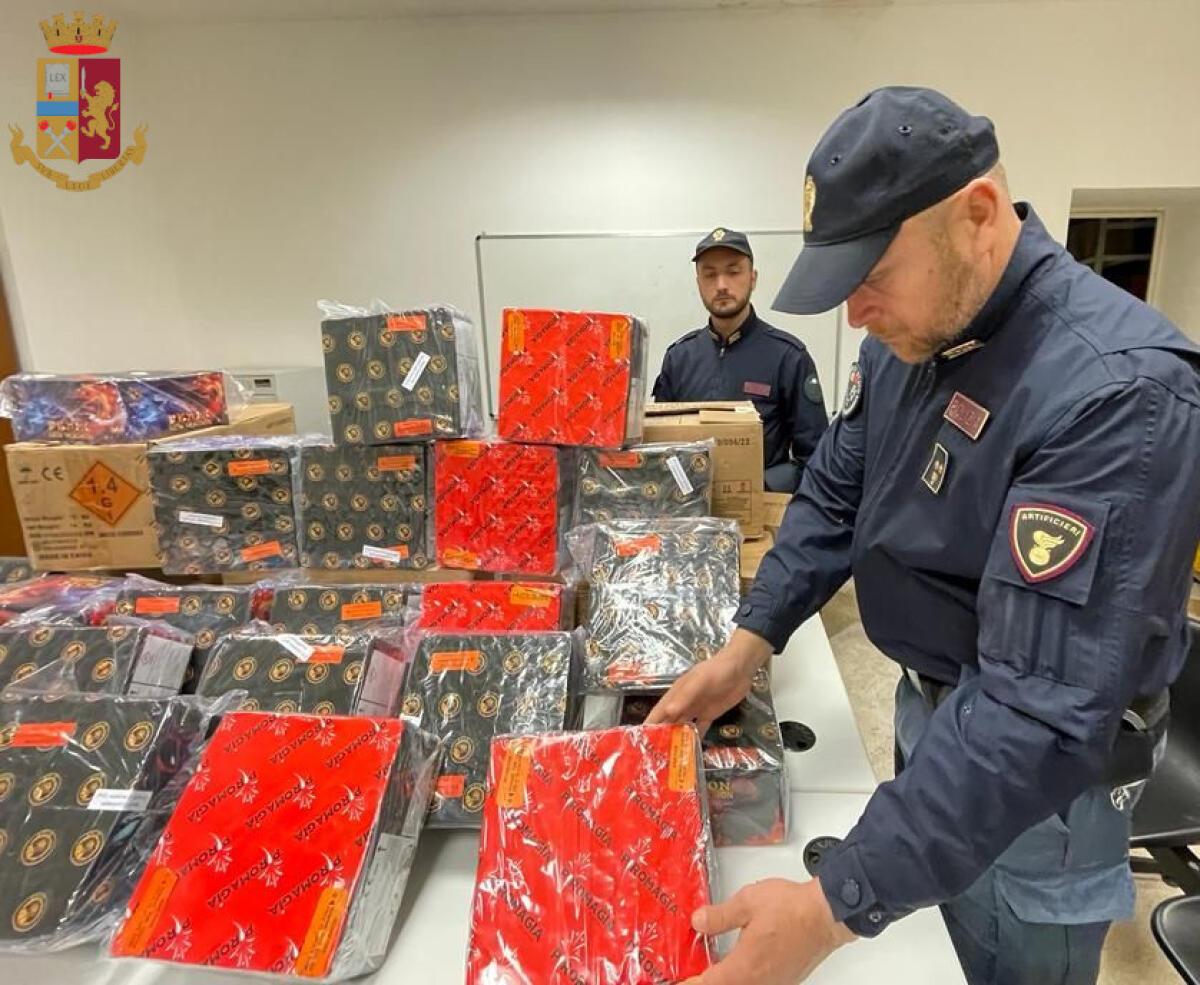 Sequestrati dalla Polizia a Roma e in provincia 7 quintali di materiale pirotecnico. Una denuncia ai Castelli. - 