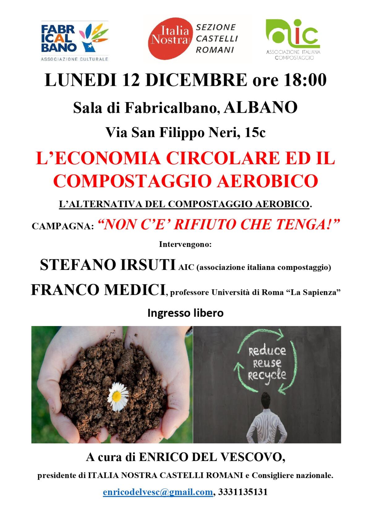 Dibattito pubblico questo lunedì ad Albano per parlare di economia circolare e compostaggio. - 