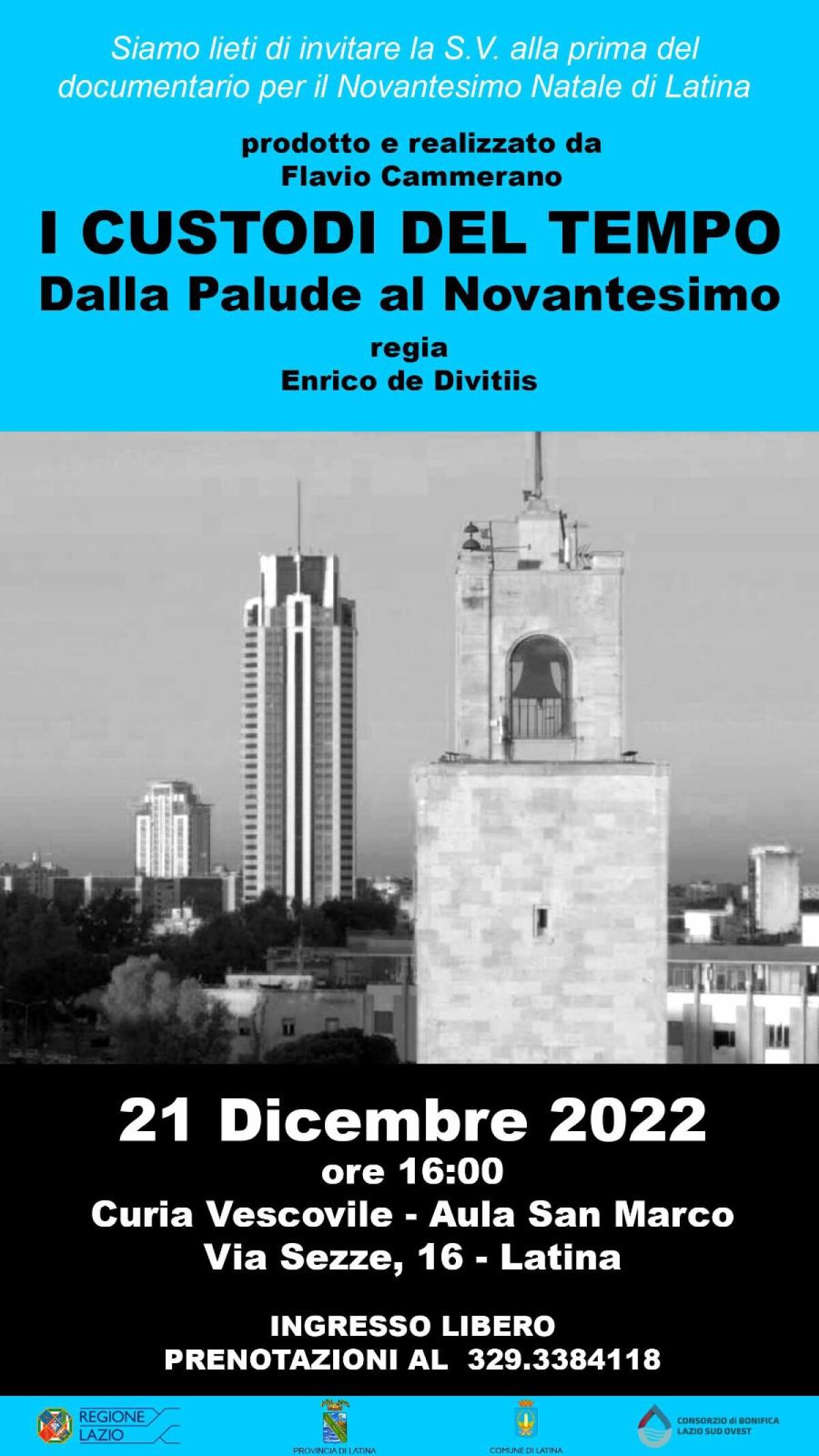 “I custodi del tempo. Dalla Palude al Novantesimo”: alla Curia Vescovile di Latina la prima visione del documentario. - 