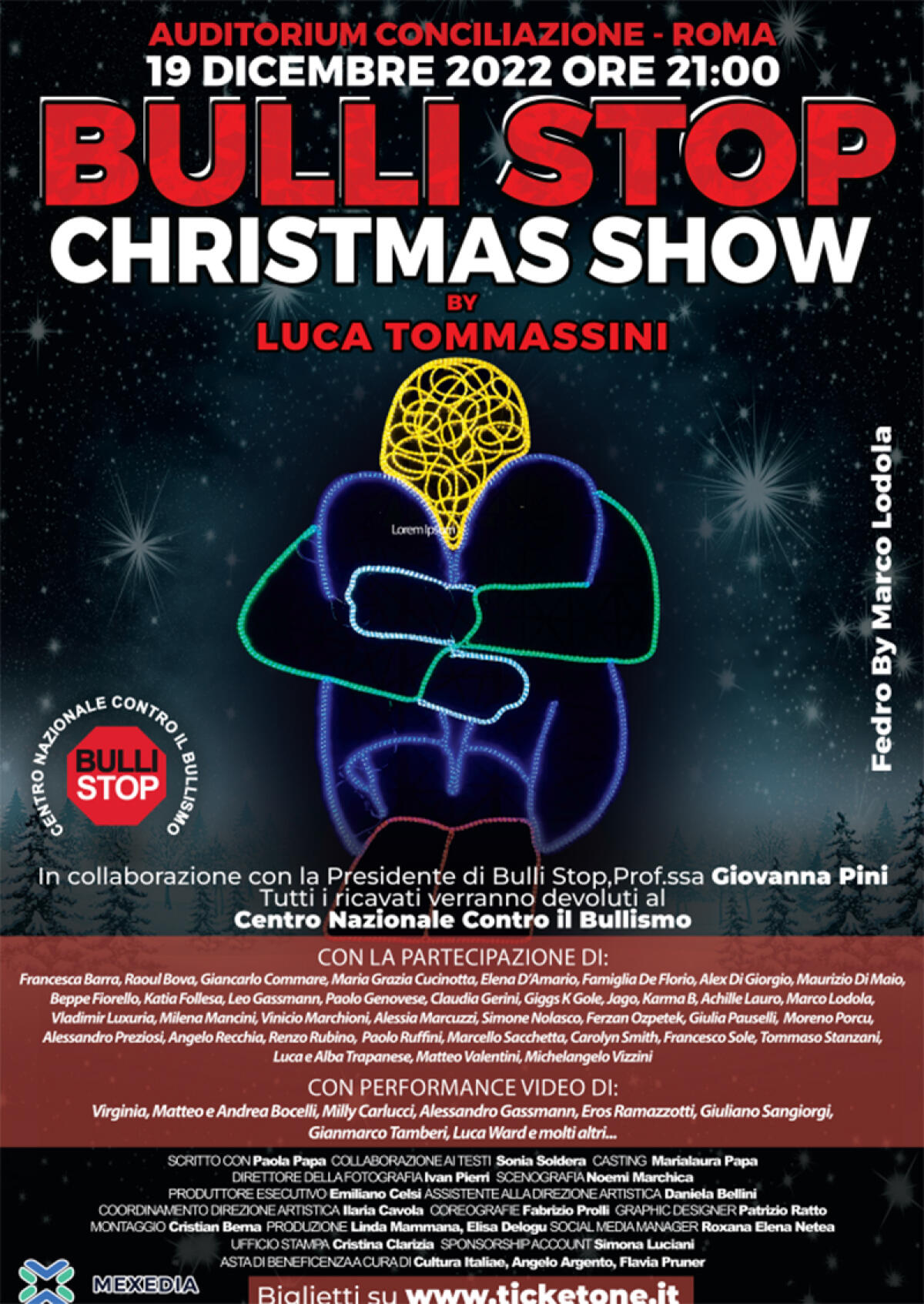 “Bulli Stop - Christmas Show” il 19 dicembre a Roma con tanti artisti - 