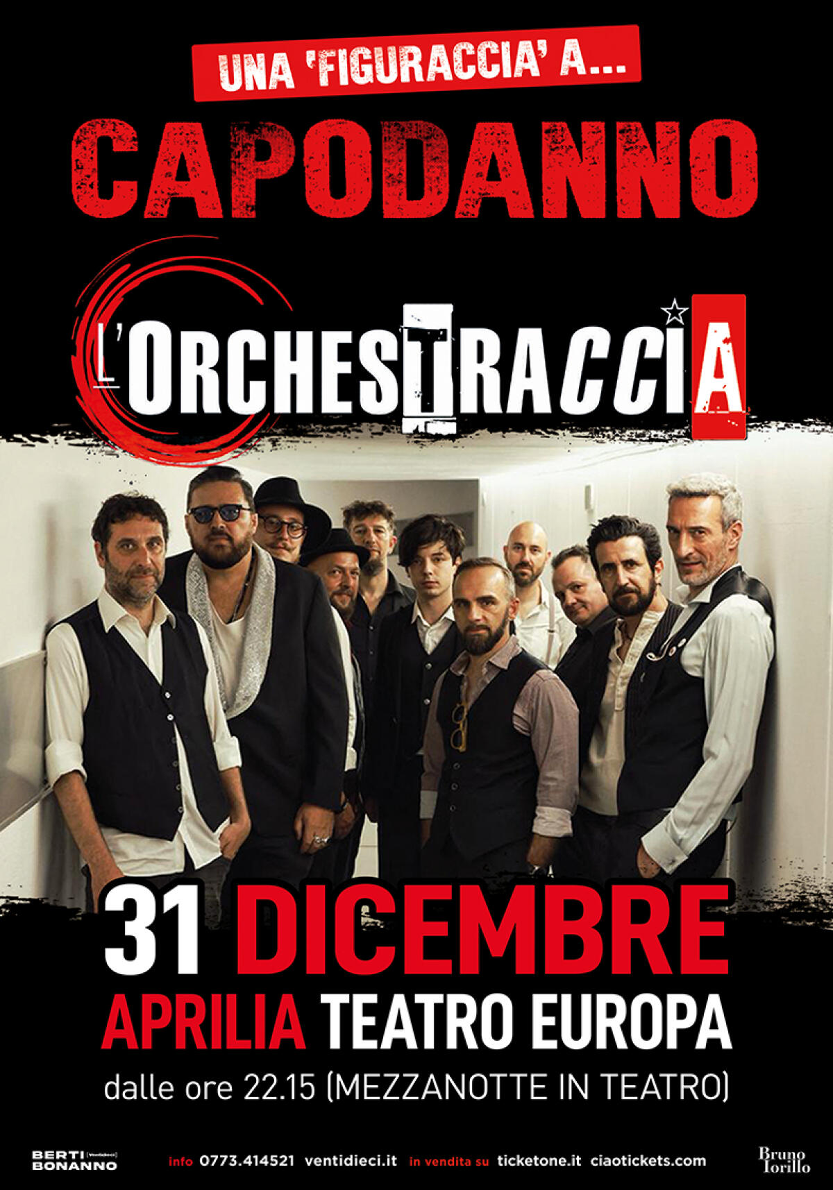 Il Capodanno ad Aprilia si festeggia al Teatro Europa con l'Orchestraccia! - 