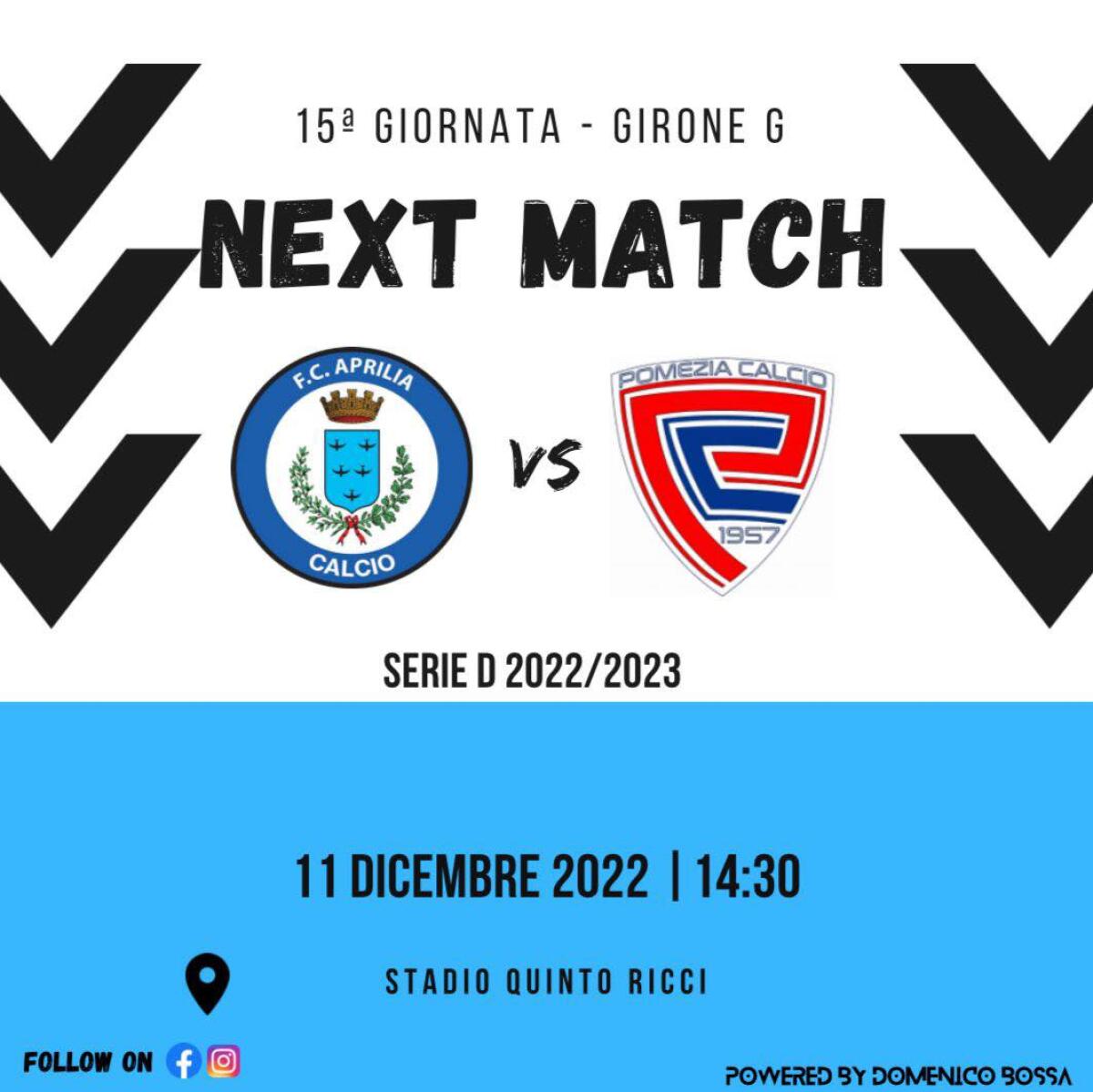 Calcio di serie D: dopo due vittorie consecutive l’Aprilia non si ferma. Domenica arriva Pomezia. - 