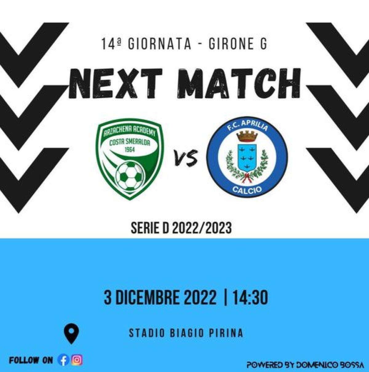 Aprilia Calcio: anticipo oggi pomeriggio in terra sarda - 