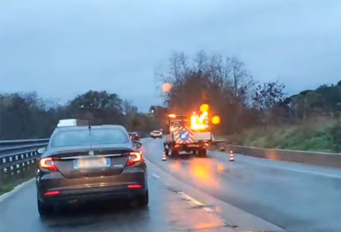 l'incidente sulla Pontina all’altezza dell’uscita per via del Tufetto