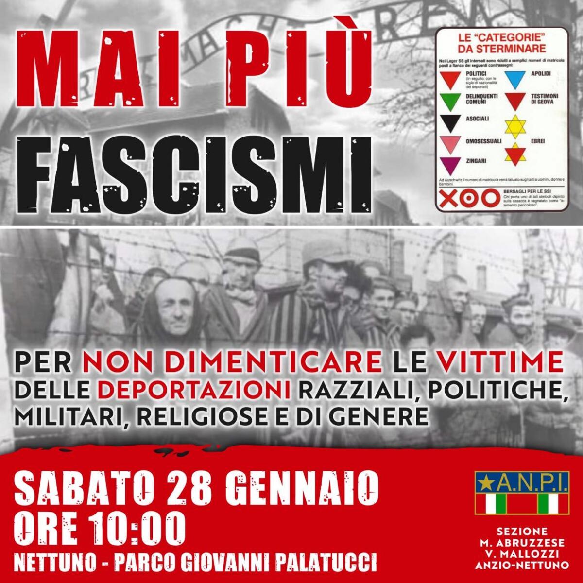 Nettuno, l'Anpi organizza l'incontro "Mai più fascismi" - 
