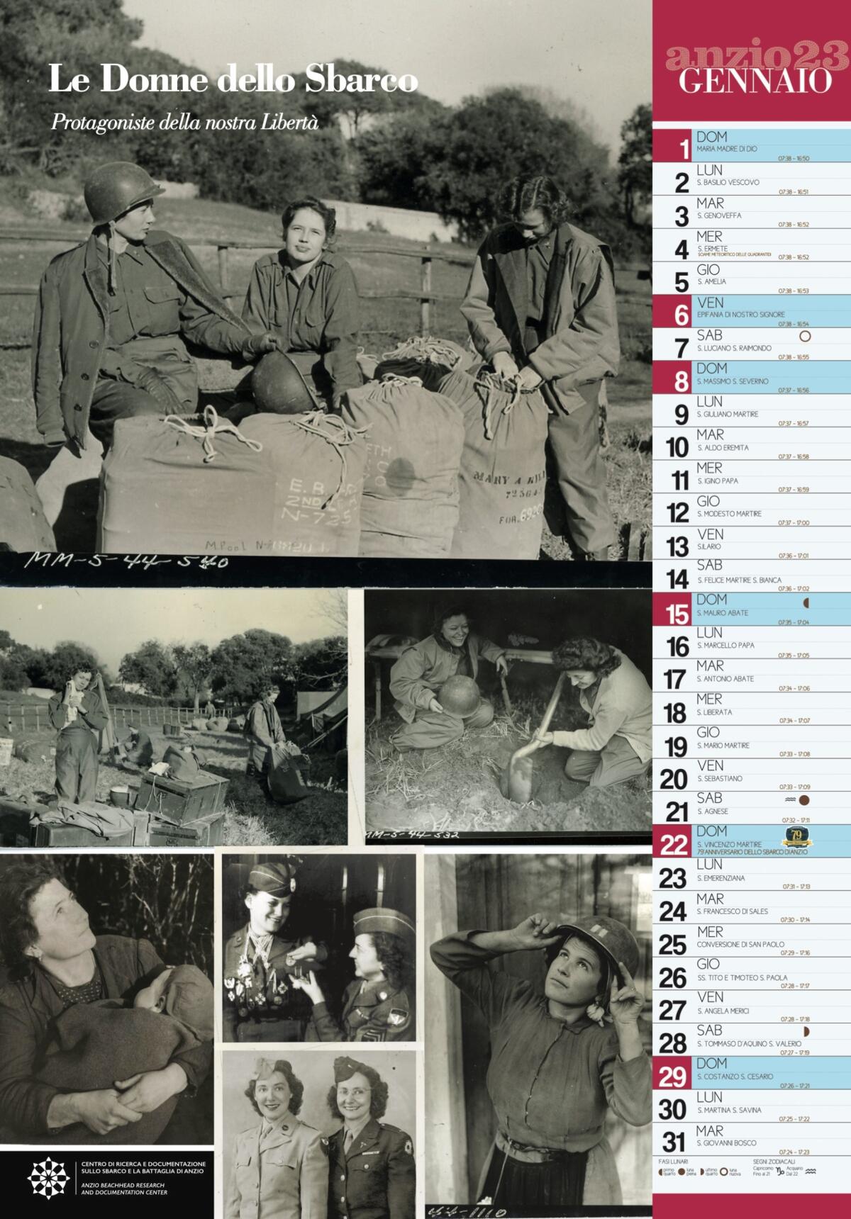 "Donne dello Sbarco di Anzio, protagoniste della nostra libertà", il calendario - 