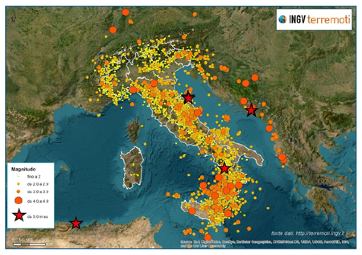 Terremoti, "Nel 2022  registrati oltre 16.000 eventi sismici in Italia" - 
