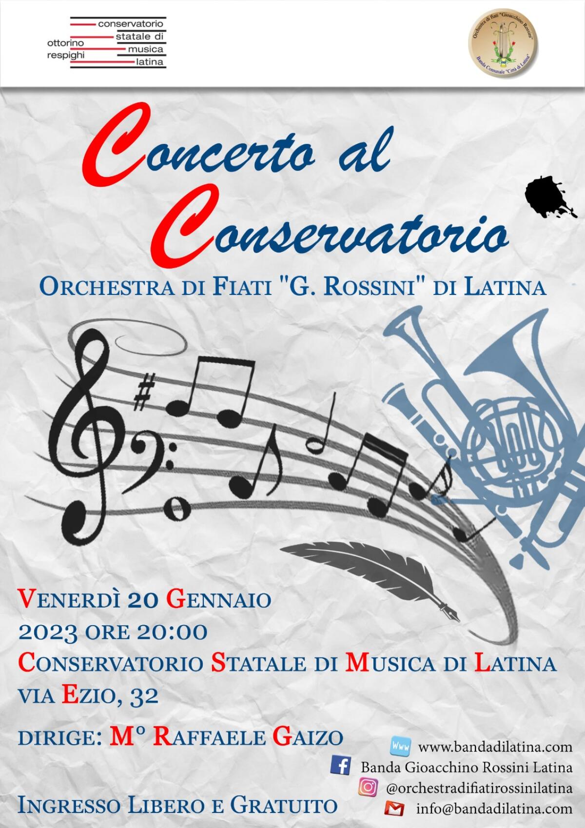 Al Conservatorio “Respighi” di Latina il concerto dell’orchestra di fiati “Rossini”. - 