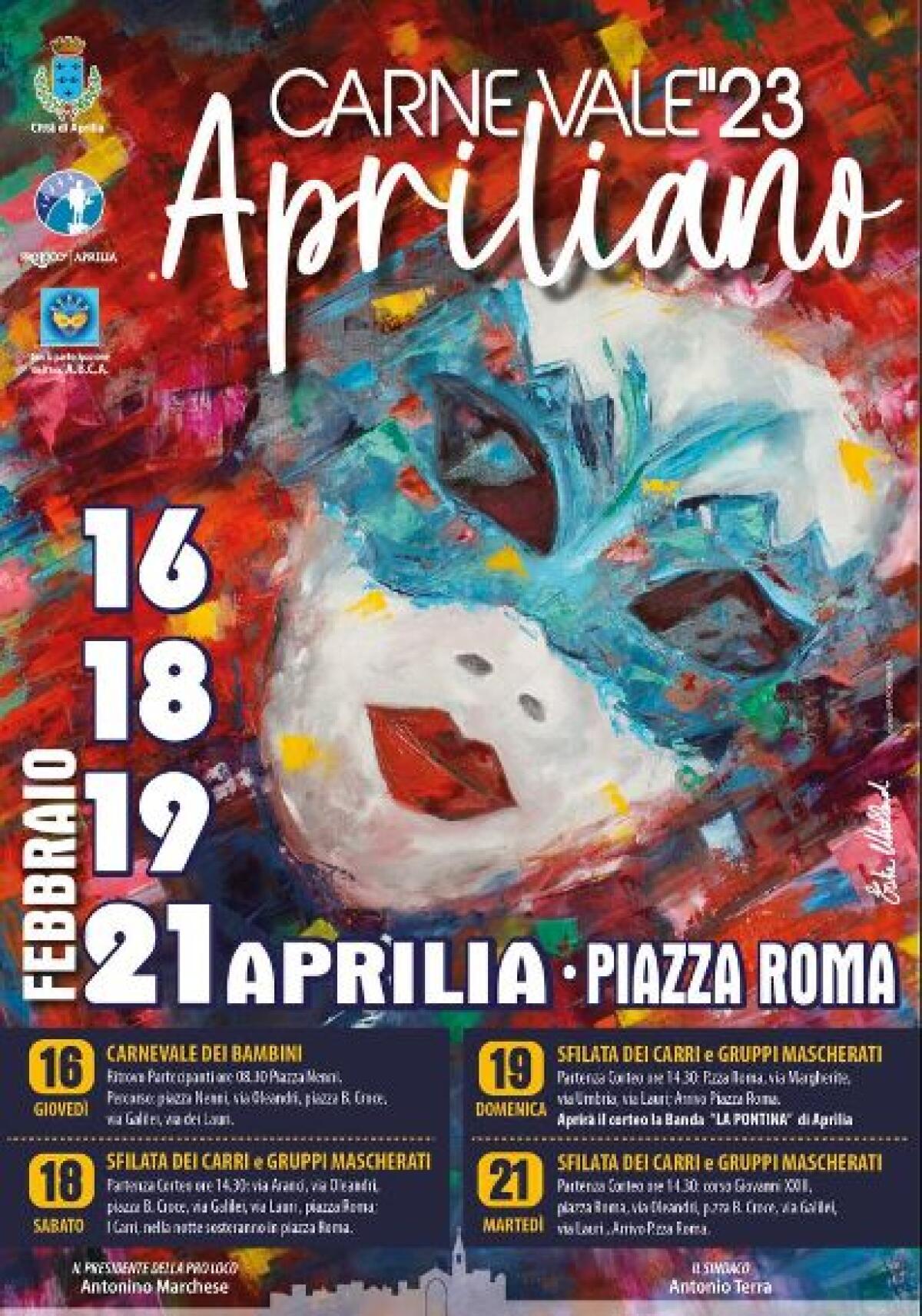 Presentato il Carnevale Apriliano 2023: sei i carri, pronti gruppi mascherati e scuole - 