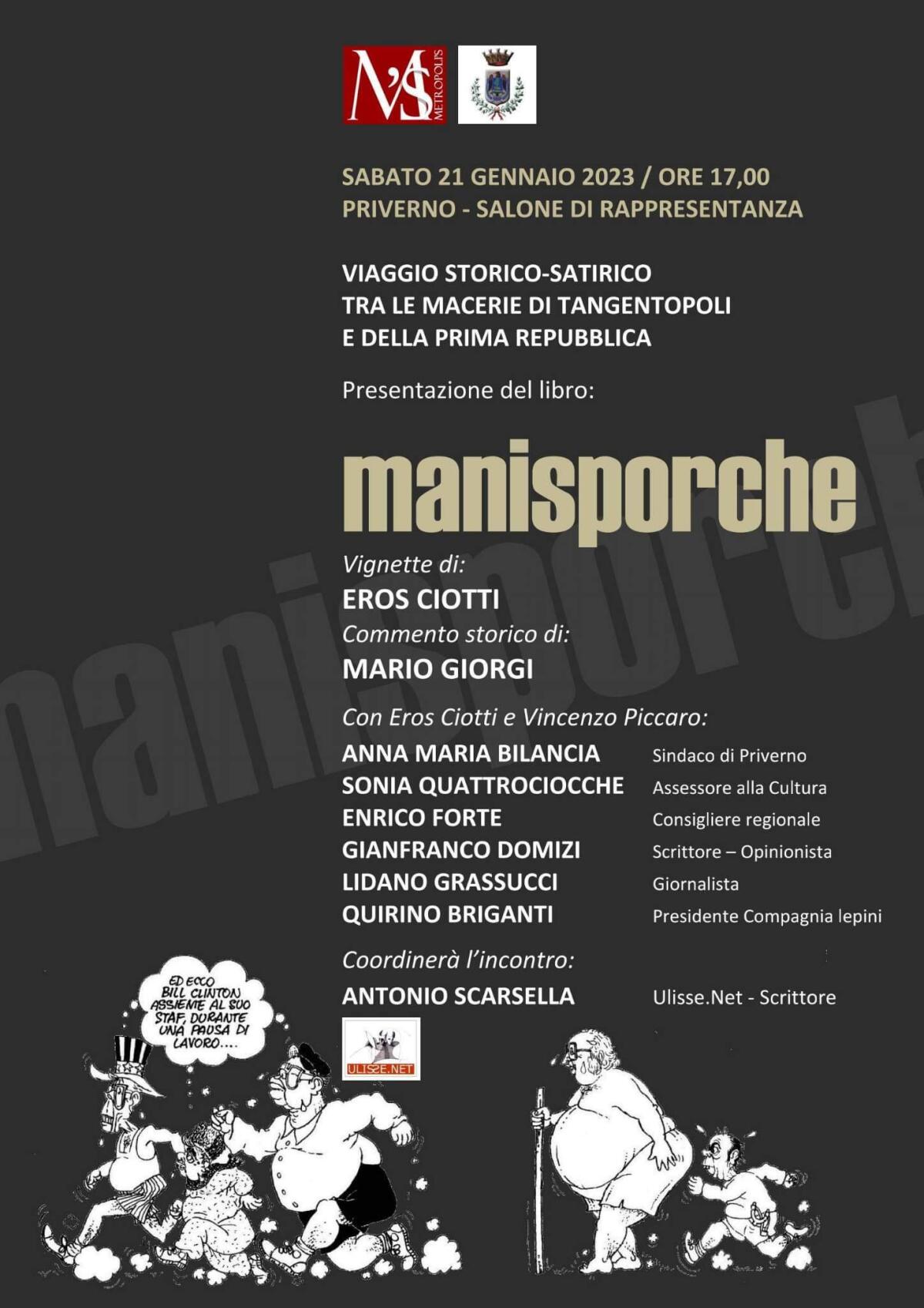 In Comune a Priverno la presentazione del libro “Manisporche”. - 