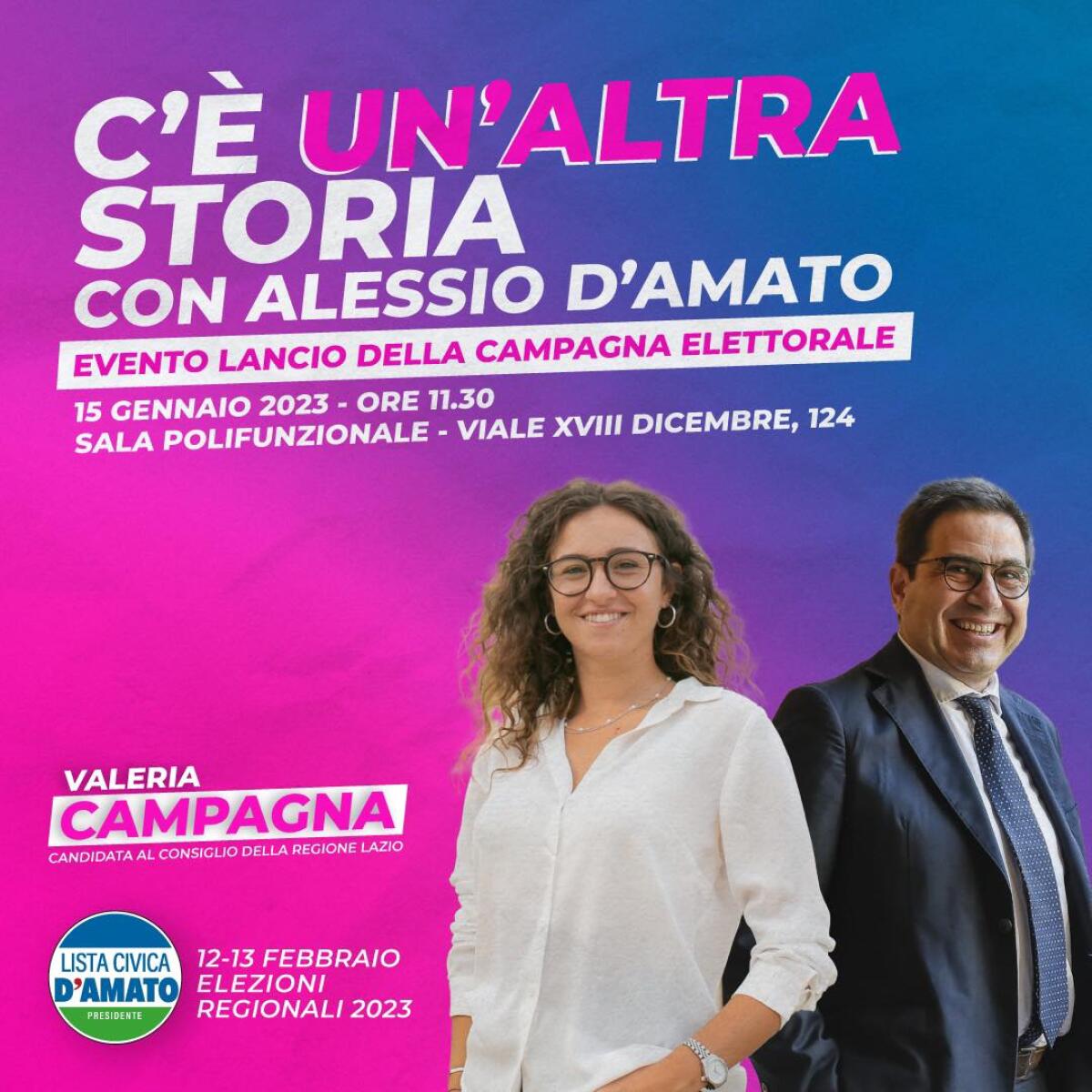 Alessio D’Amato questa domenica a Latina per sostenere la candidatura della giovanissima Valeria Campagna. - 
