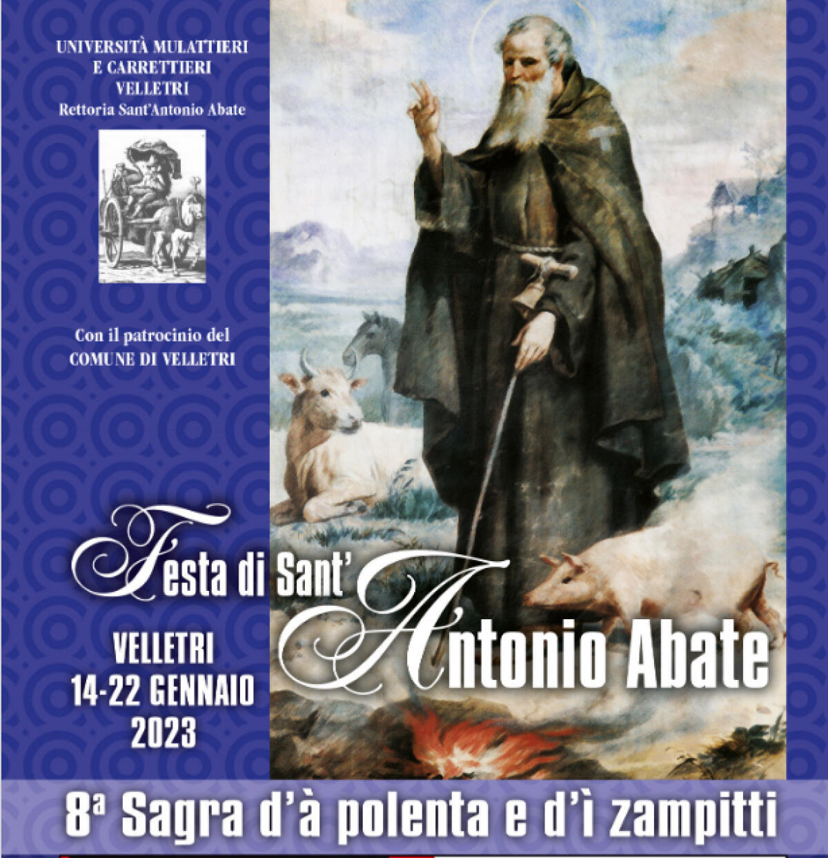 A Velletri la Festa di Sant'Antonio Abate e la Sagra d'a polenta e d'i zampitti. - 