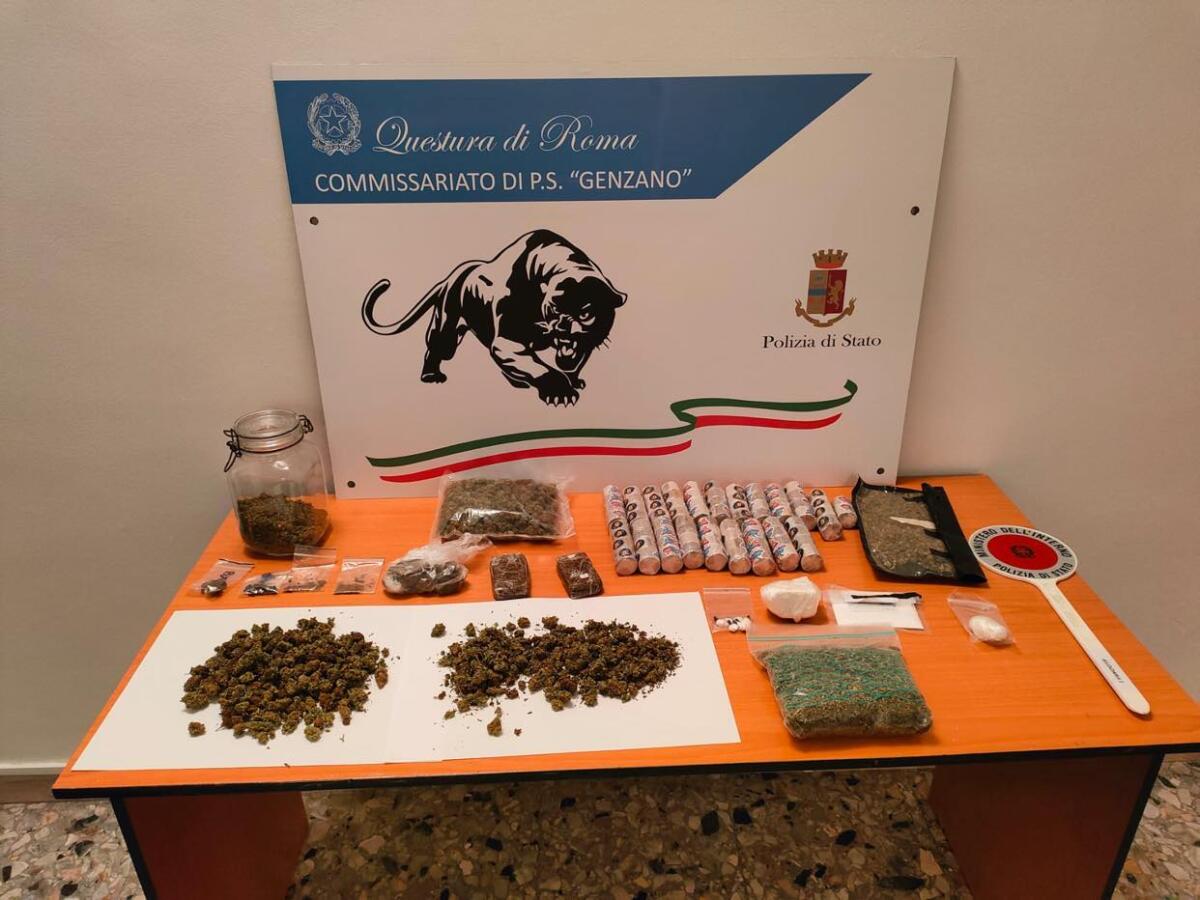 Droga ad Aprilia: sequestrati oltre 2 chili e mezzo di hashish, marijuana e cocaina. Arrestato 30enne - 