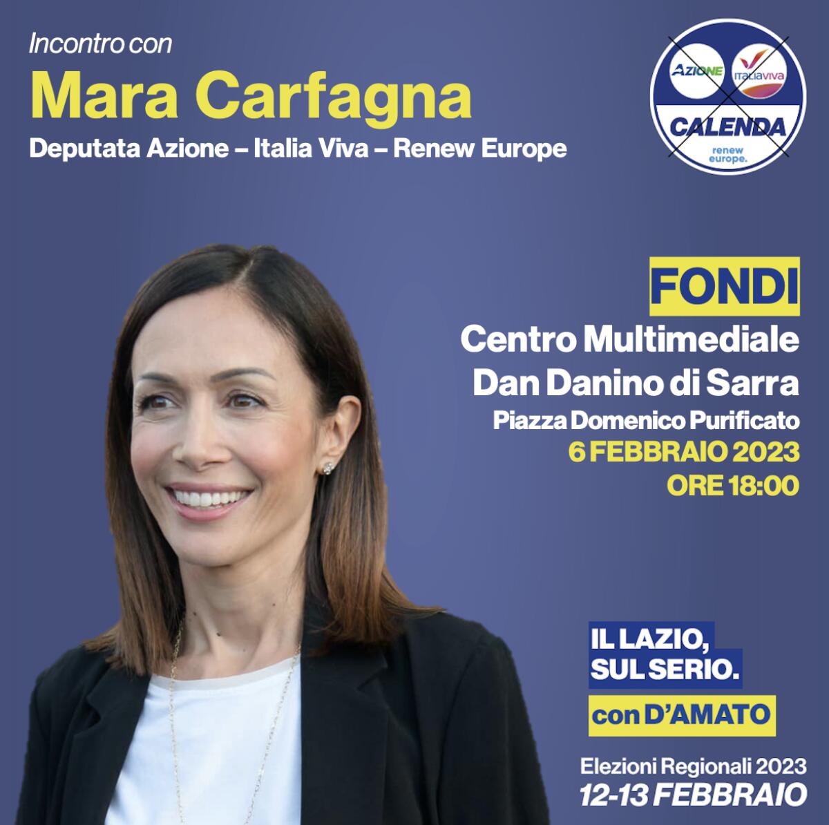 La Deputata Mara Carfagna a Fondi per sostenere i candidati del Terzo Polo. - 