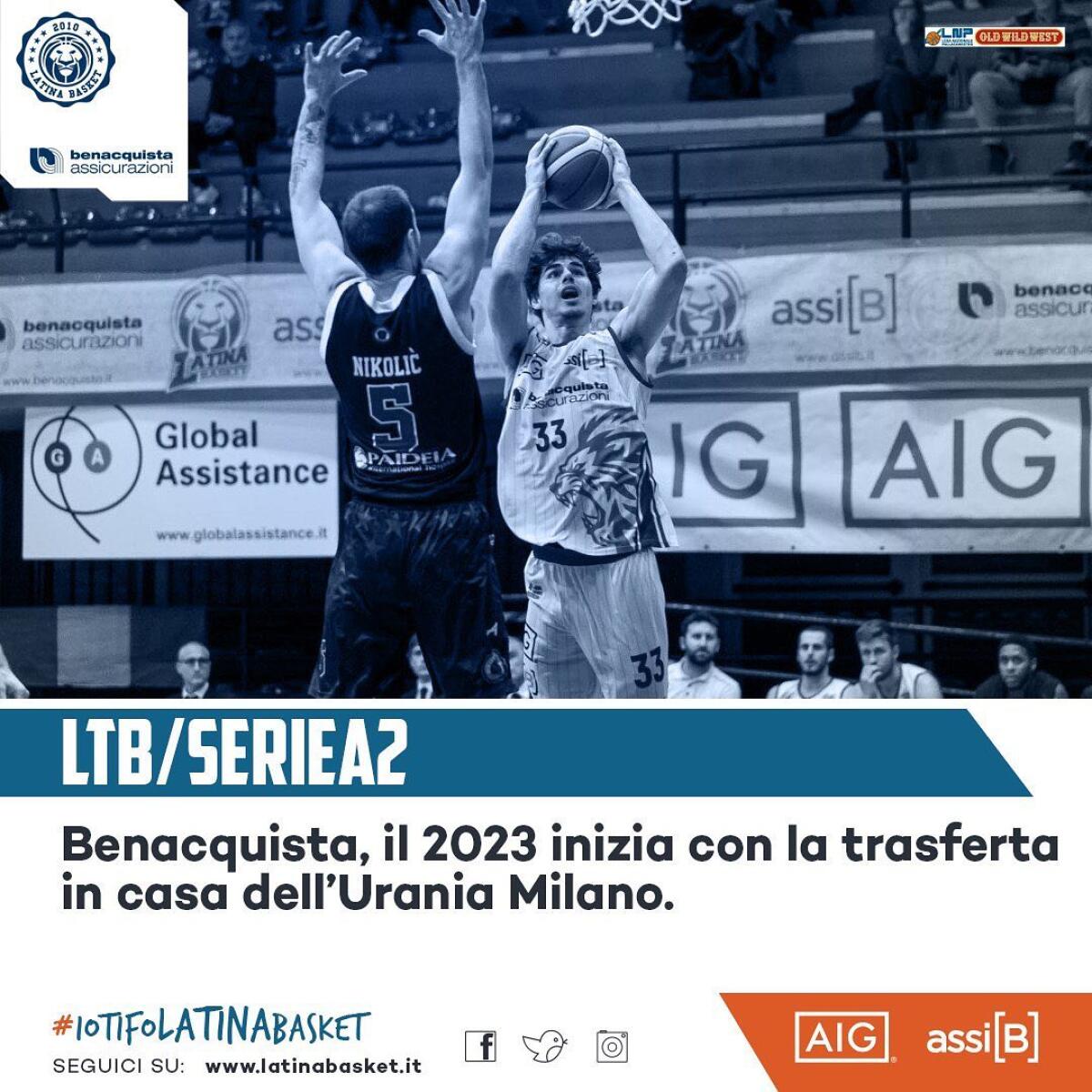 Basket A2 maschile: Latina stasera sul parquet del PalaLido affronta l’Urania Milano. - 