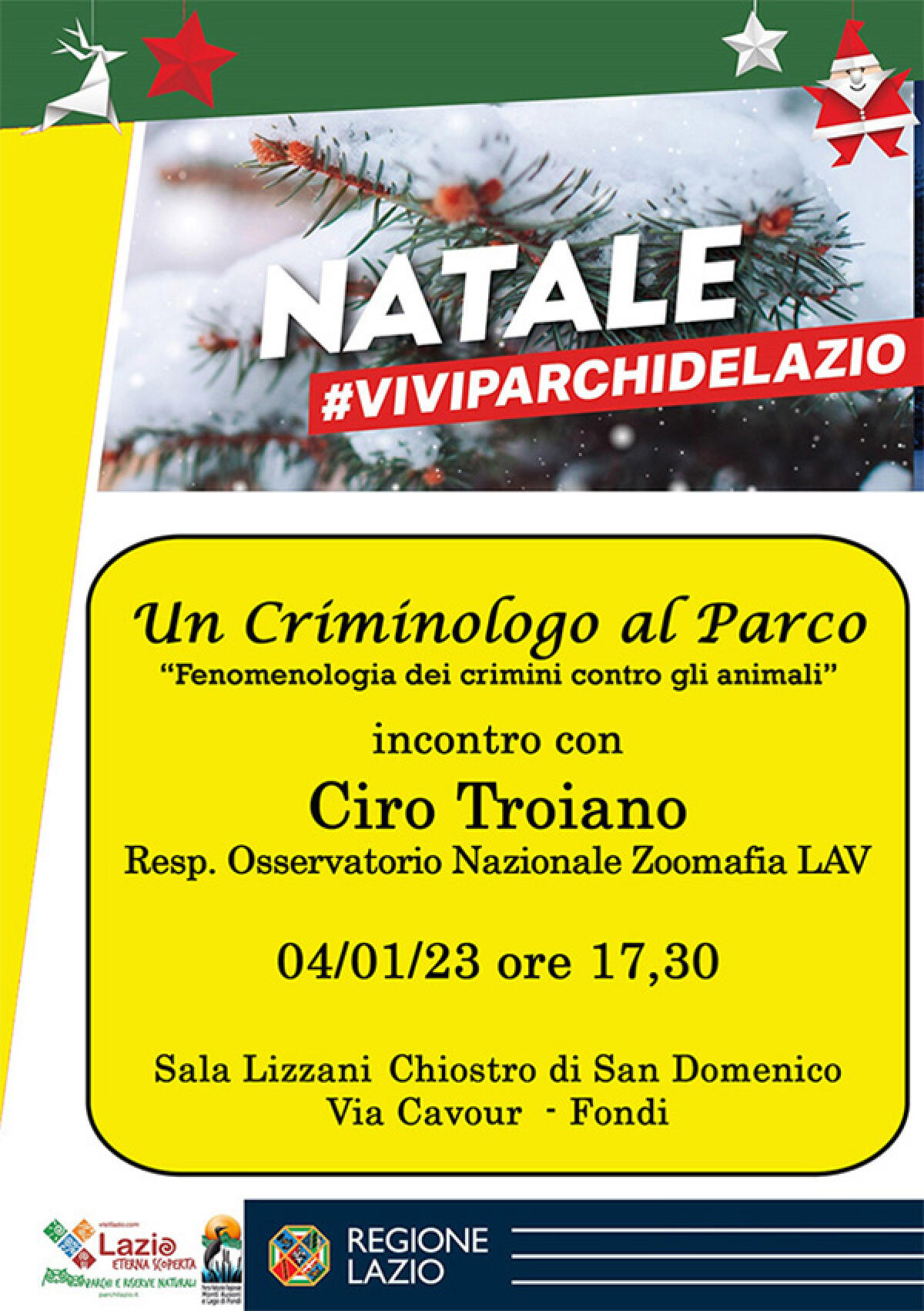 Crimini contro gli animali: al Parco dei Monti Ausoni, a Fondi, oggi l’incontro con il criminologo Ciro Troiano. - 