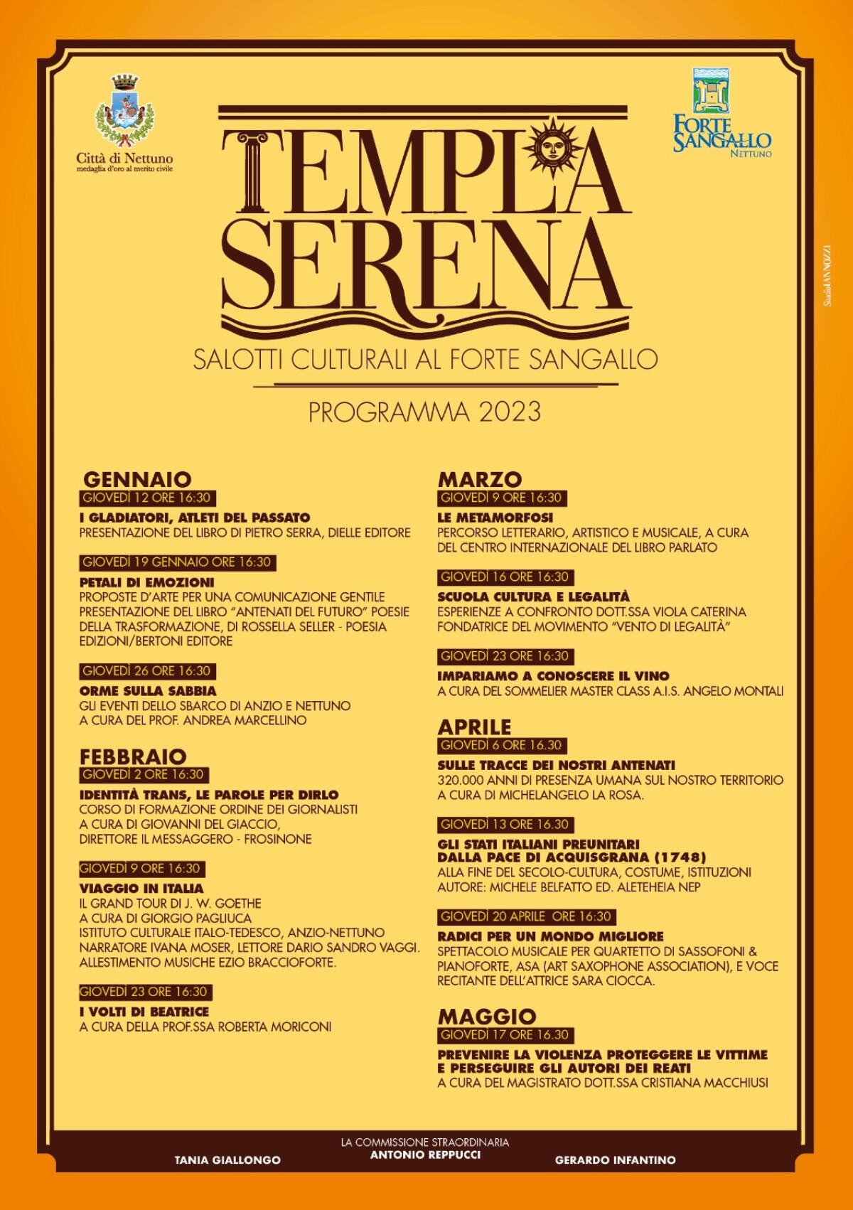 Rassegna “Templa Serena”: al Forte Sangallo di Nettuno  l’incontro “Orme Sulla Sabbia”. - 