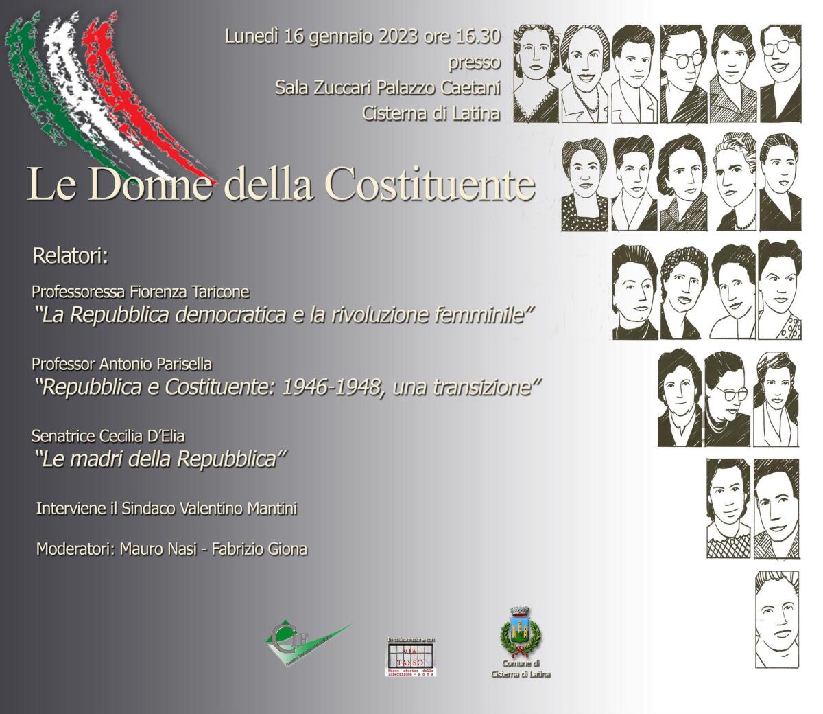 Le Donne della Costituente, a Cisterna l'incontro del Centro Femminile Italiano - 