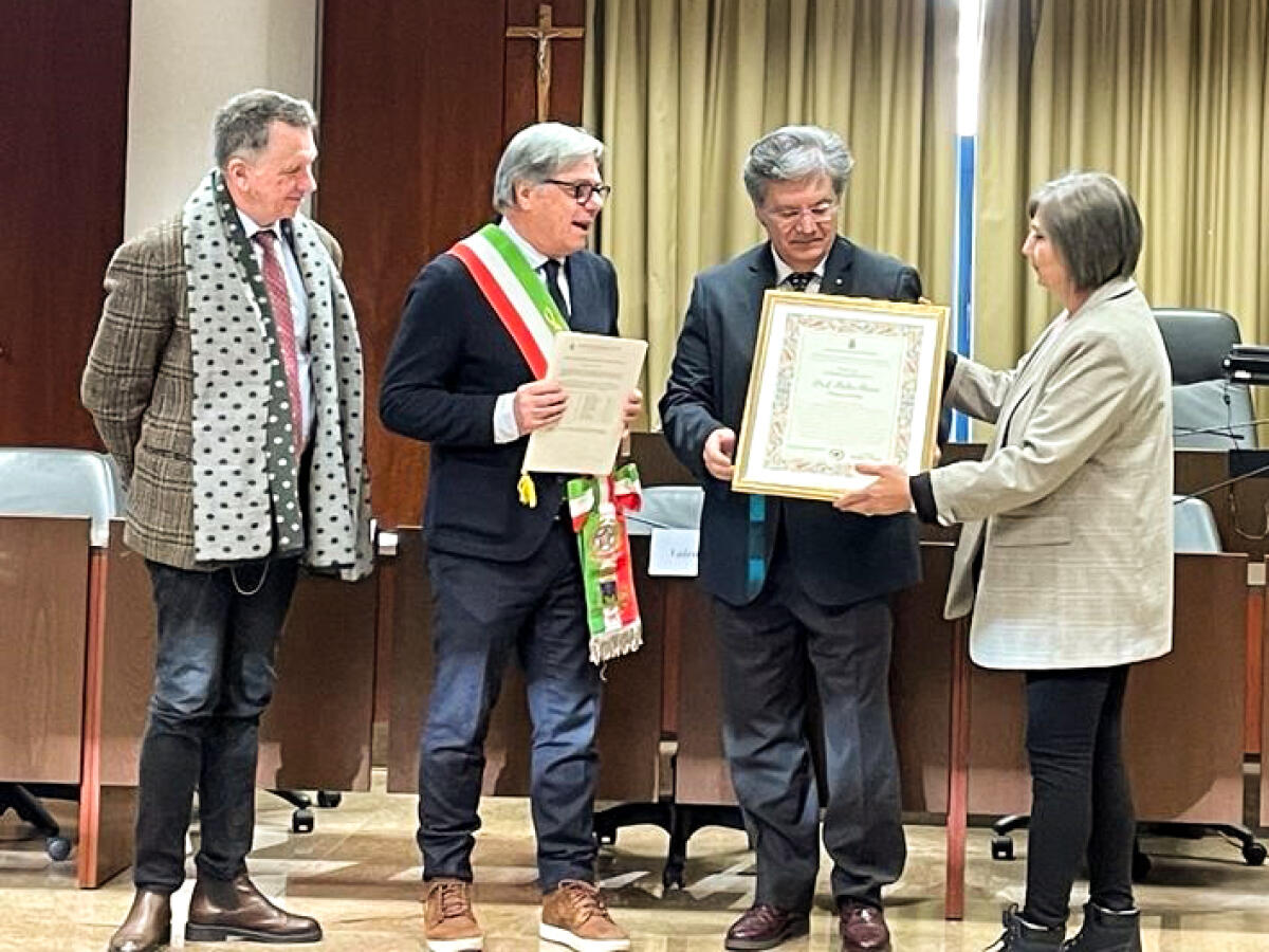 Il Comune di Cisterna conferisce la cittadinanza onoraria al Professor Fabio Ricci. Questa mattina la cerimonia. - 