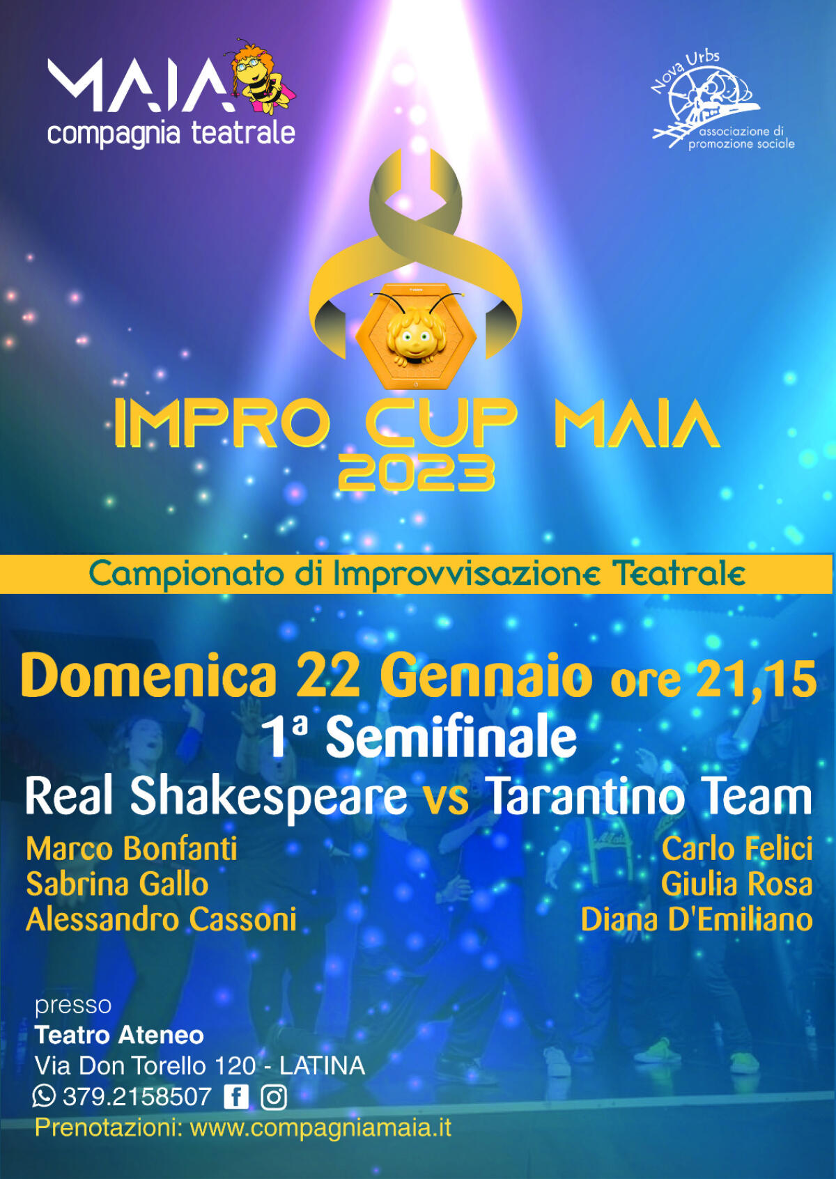 A Latina la Compagnia Teatrale Maia propone il campionato d’improvvisazione “Impro Cup Maia”. - 