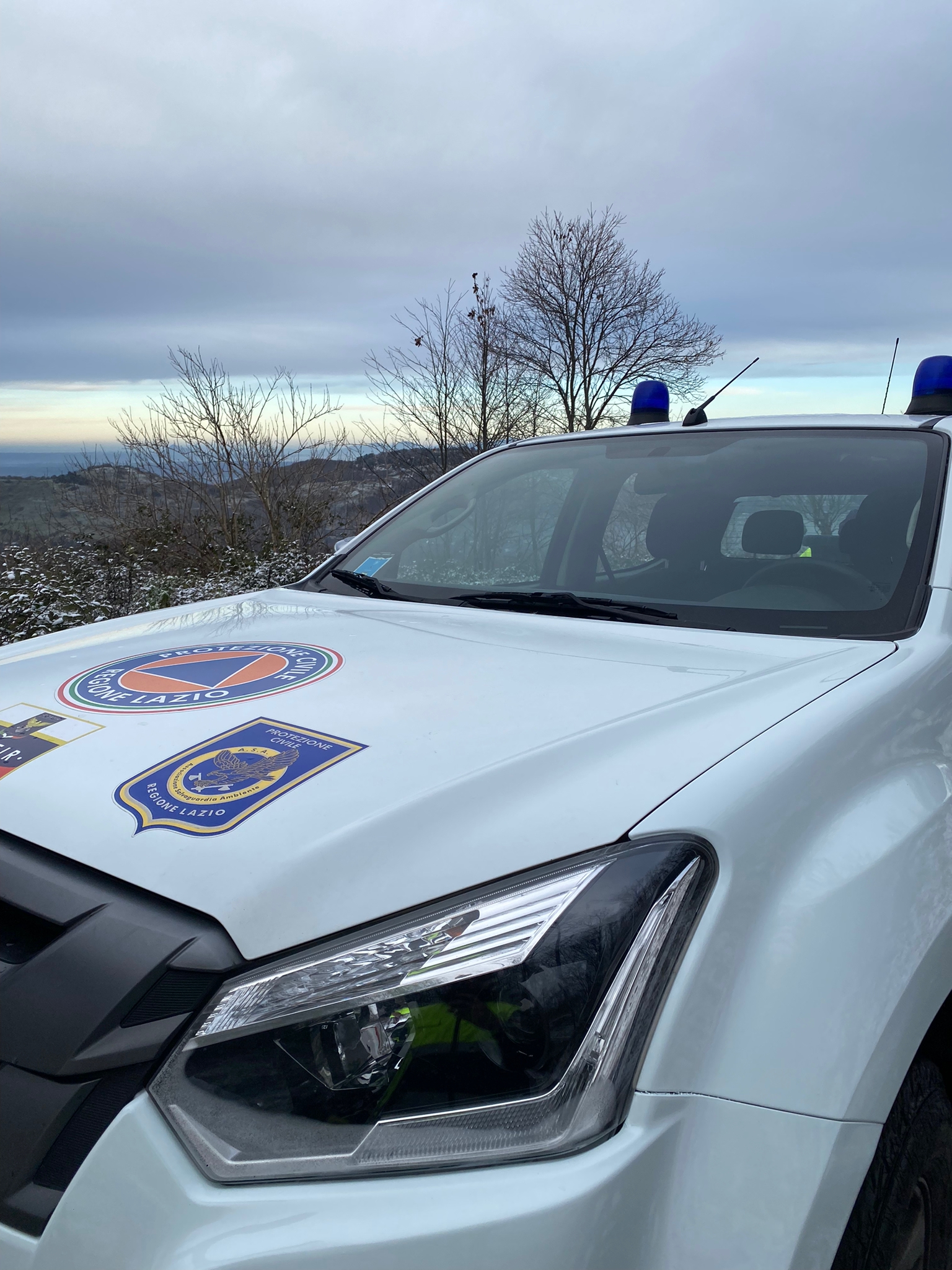 la Protezione Civile in azione a Rocca di Papa